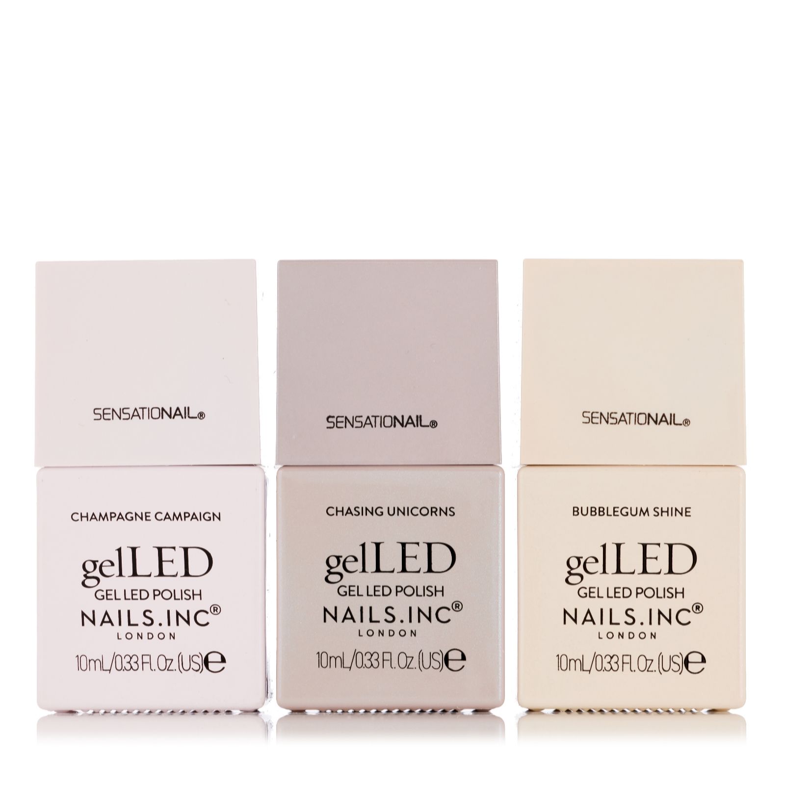 Nails Inc GelLED Polish Pink Glow Trio