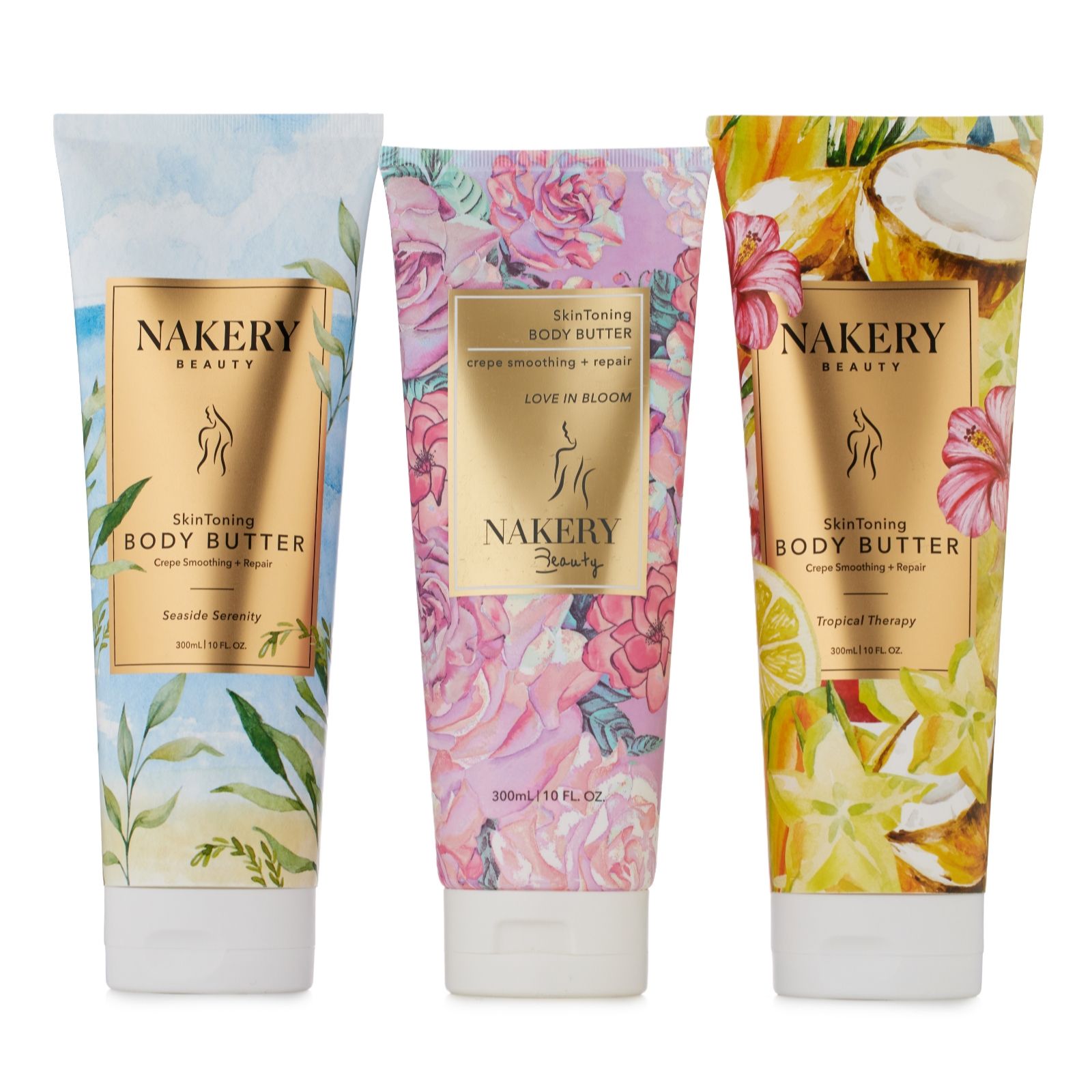 Nakery Beauty Skin Toning Body Butter 300ml Trio