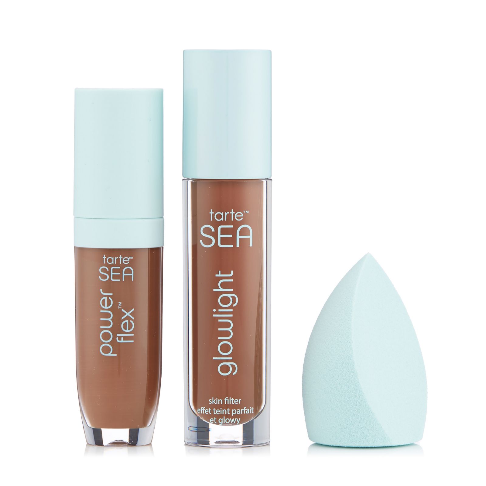 tarte Glowlight Skin Filter & Power Flex Concealer & Sponge