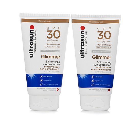 Ultrasun Sun Protection Glimmer SPF 30 150ml Duo