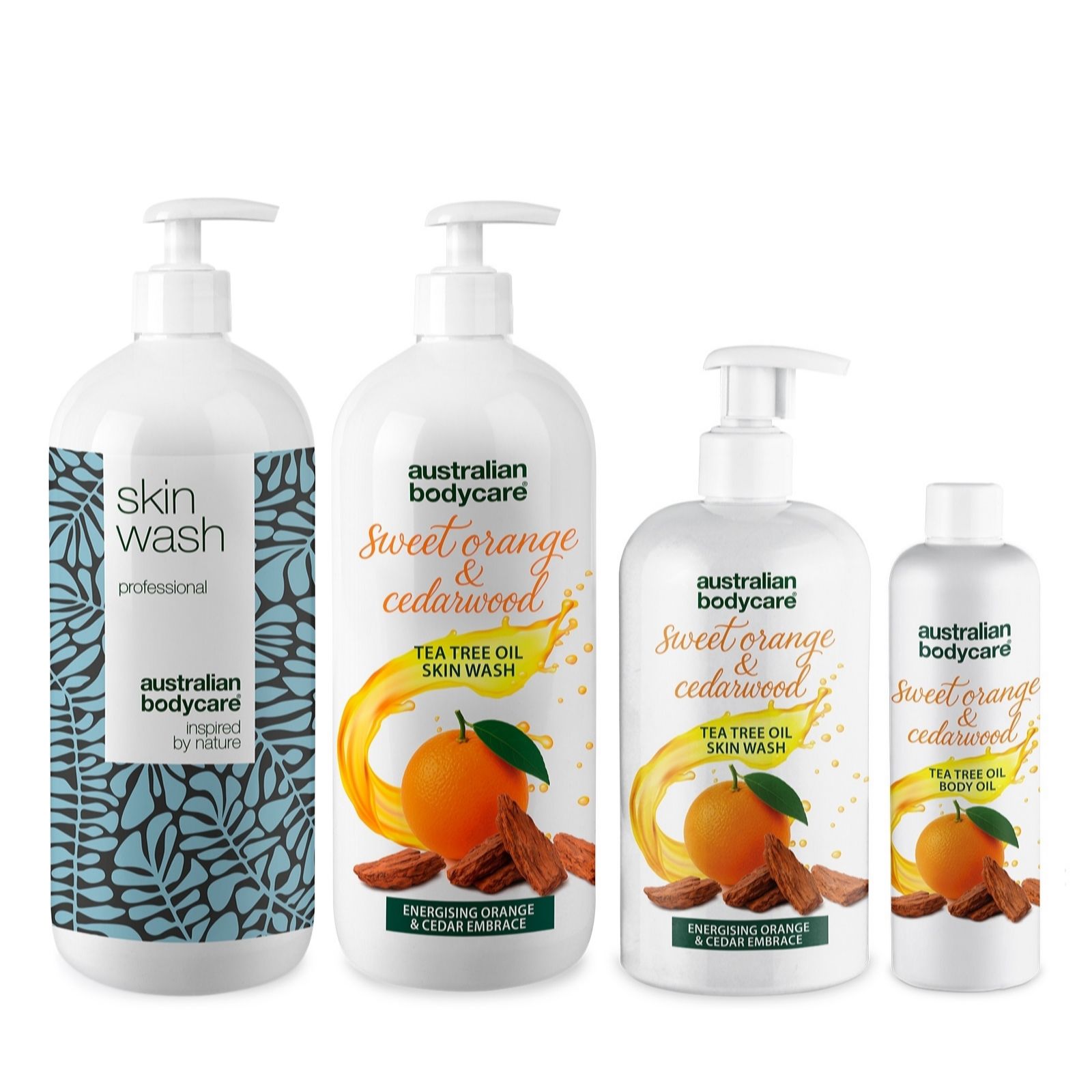 Australian Bodycare 4 Piece Summer Skin Wash & Body Oil Set
