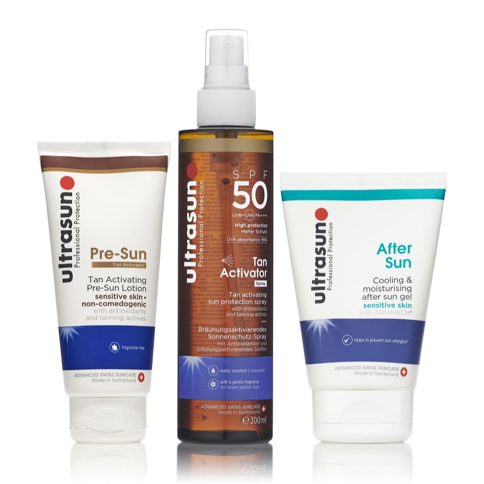 Ultrasun Happy Summer 3 Piece Tan Activator Collection & Bag