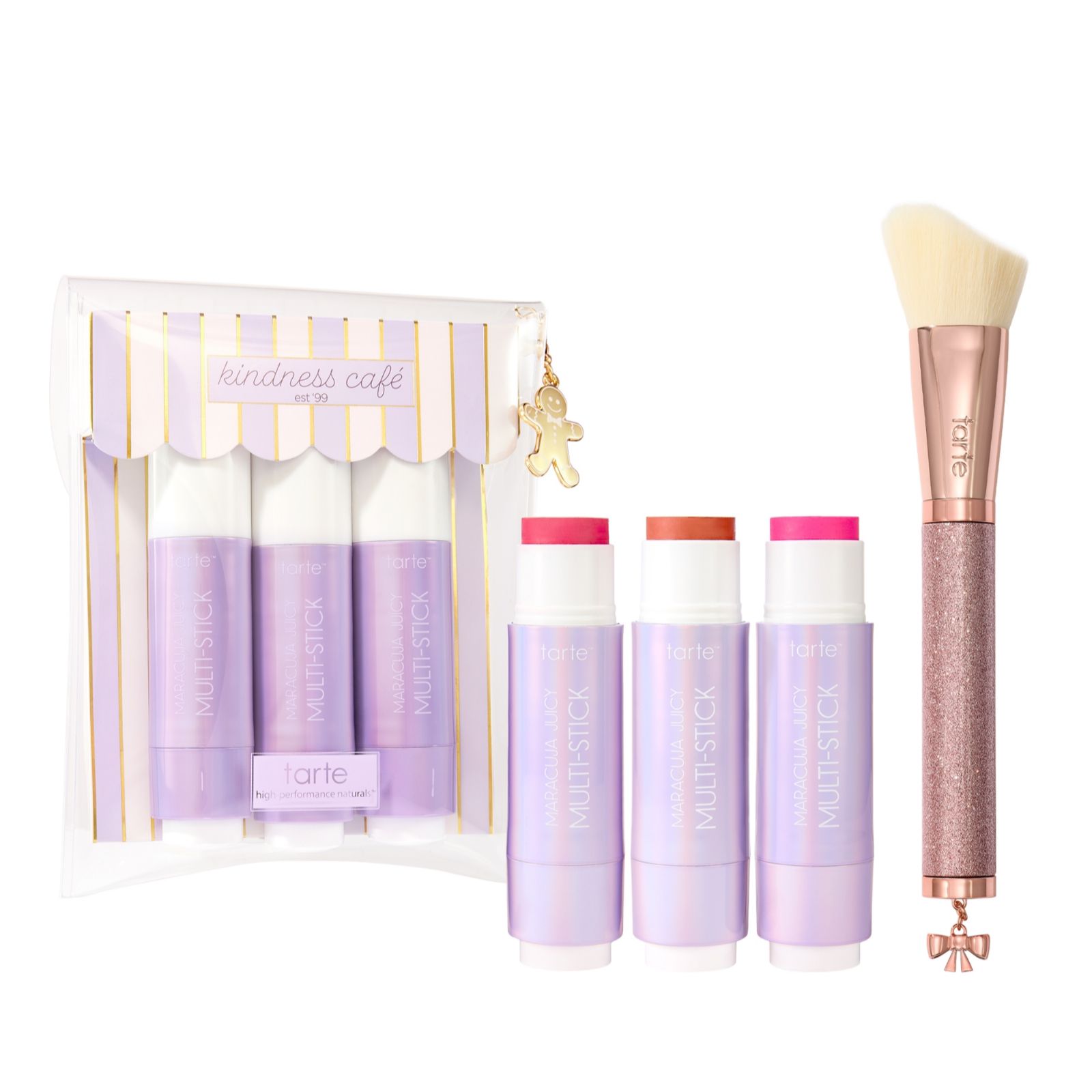 tarte Cheek Souffle Maracuja Juicy Multi Stick Trio & Brush