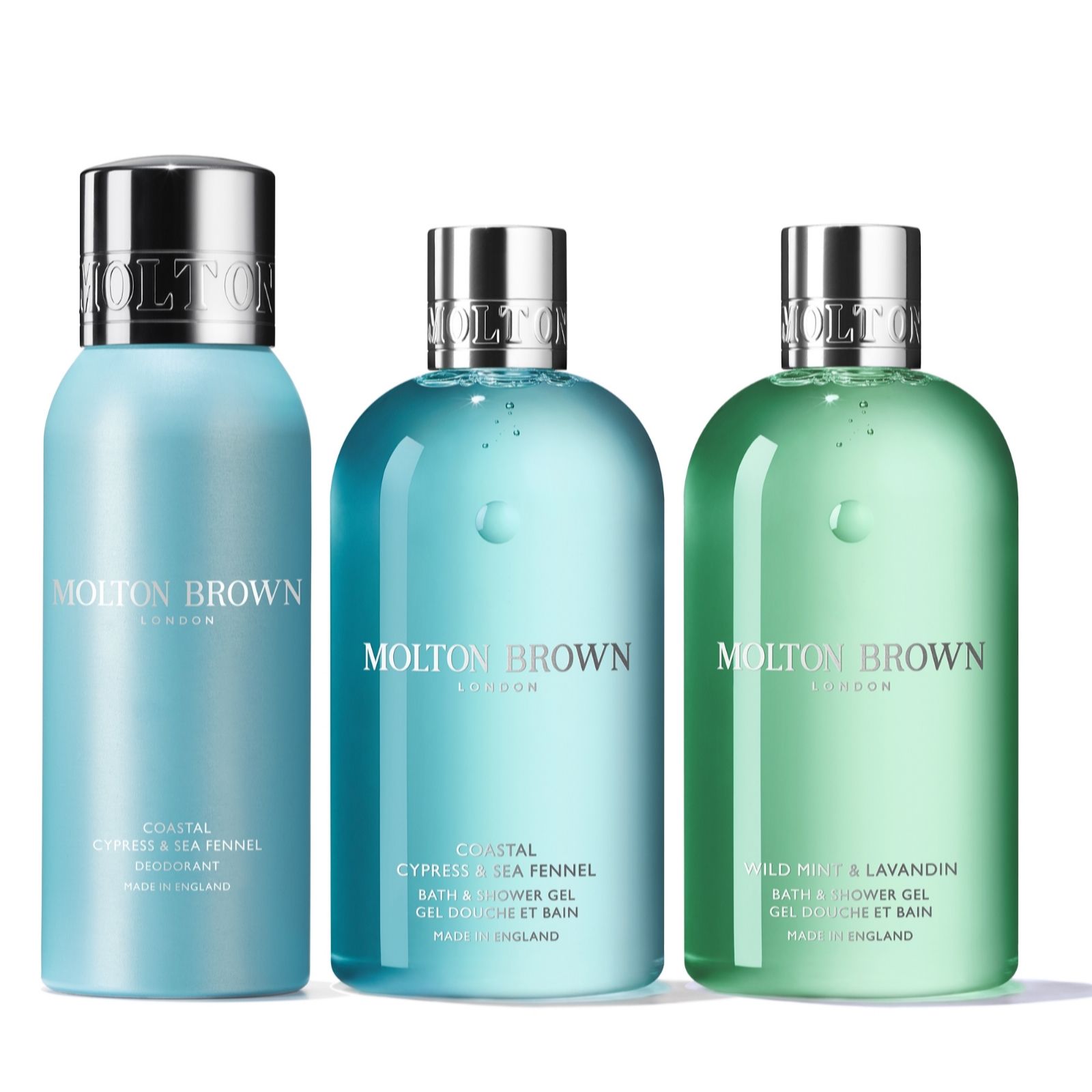 Molton Brown Men's Body Wash & Deodorant Trio