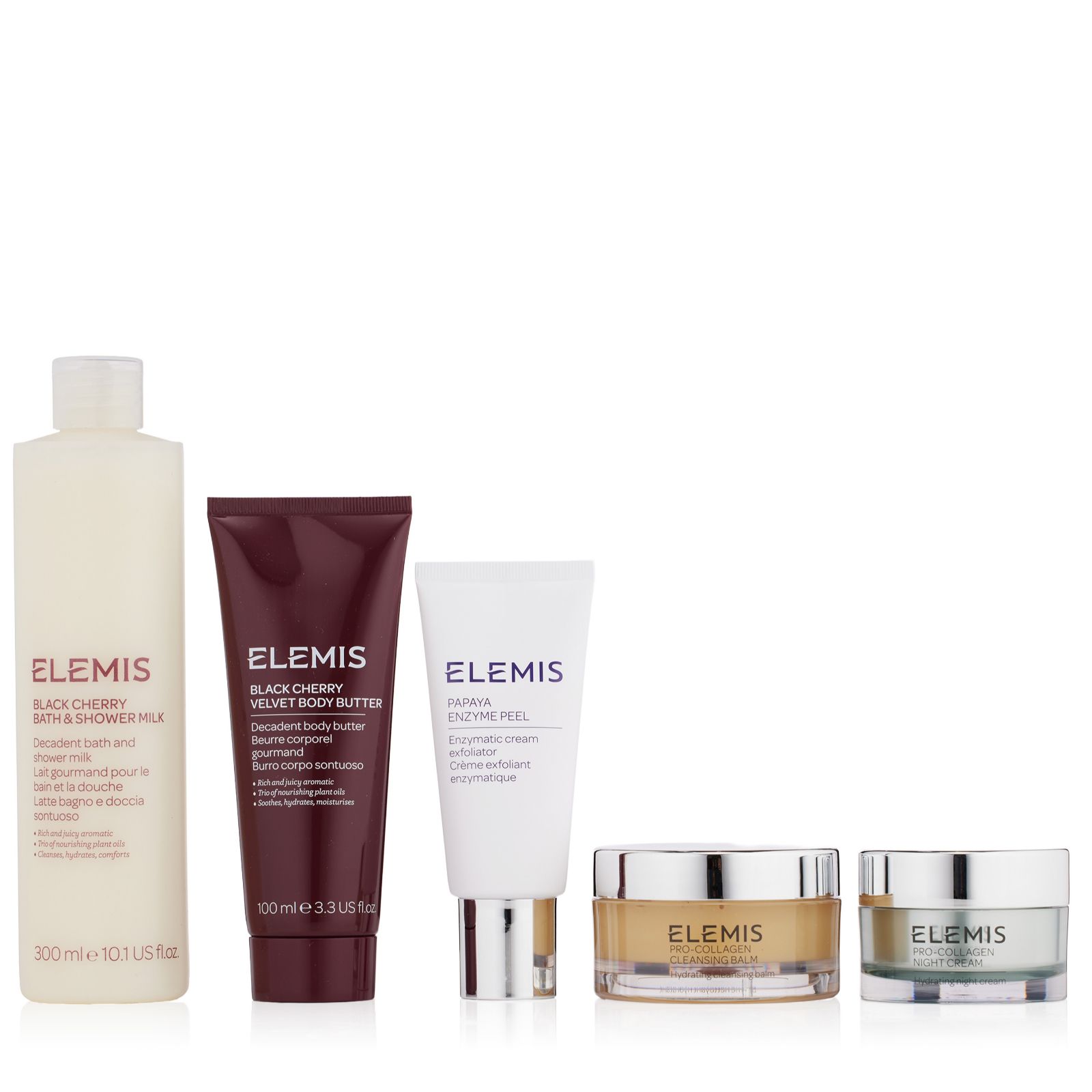 Elemis Pro-Collagen Black Cherry Face & Body 5 Piece Collection