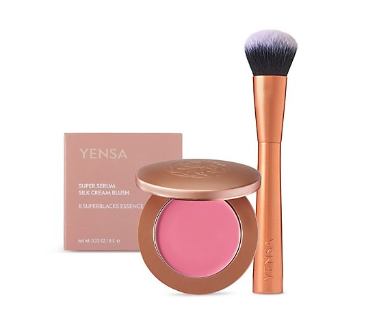 Yensa Super Serum Silk Cream Blush 6g with Brush