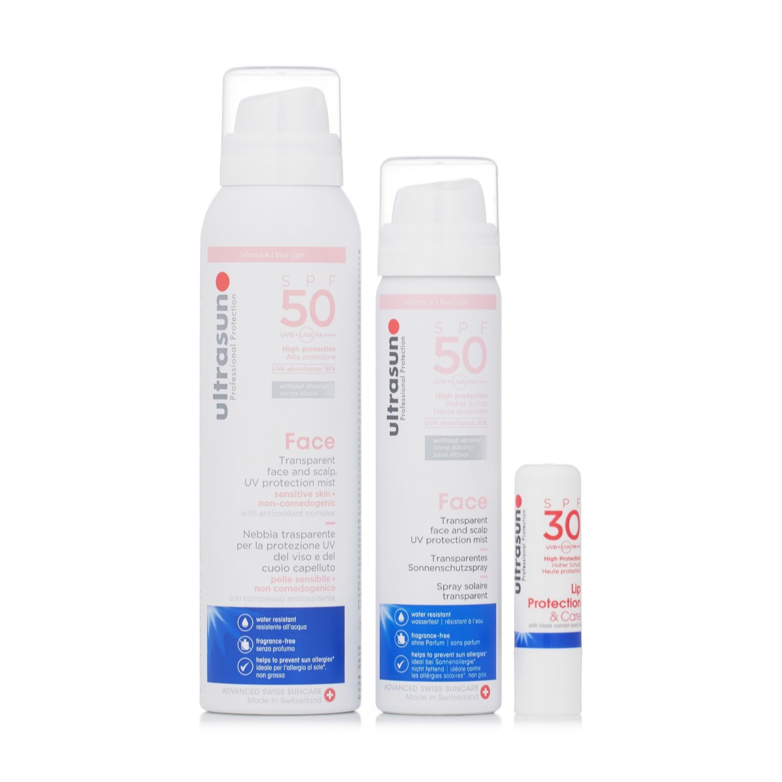 Ultrasun Face & Scalp Mist SPF 50 Home & Away Kit QVC UK