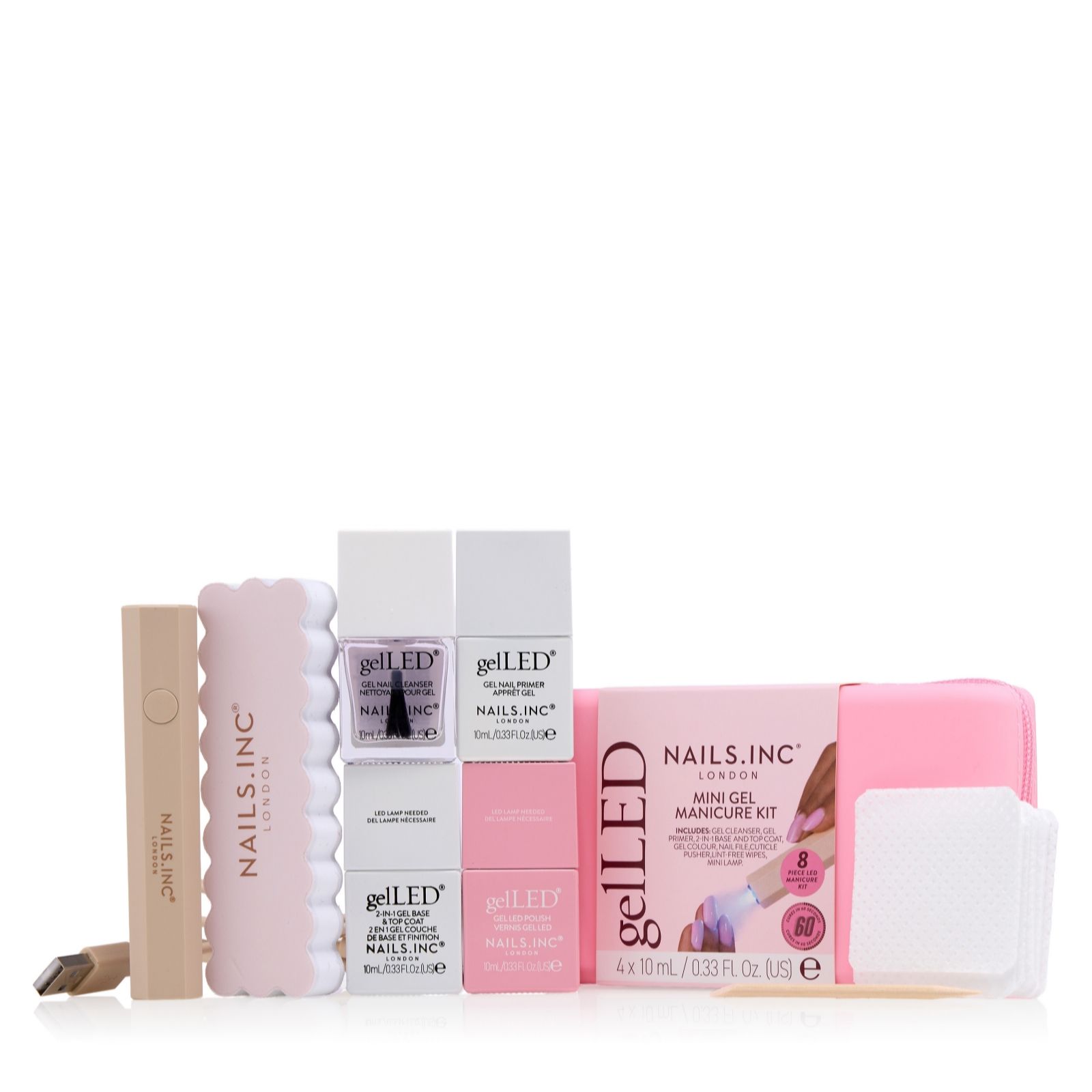 Nails Inc Gels On The Go 8 Piece Collection with Bag
