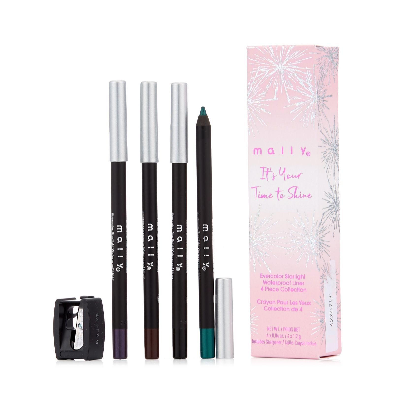 Mally 4 Piece Starlight Waterproof Gel Eyeliner Collection QVC UK