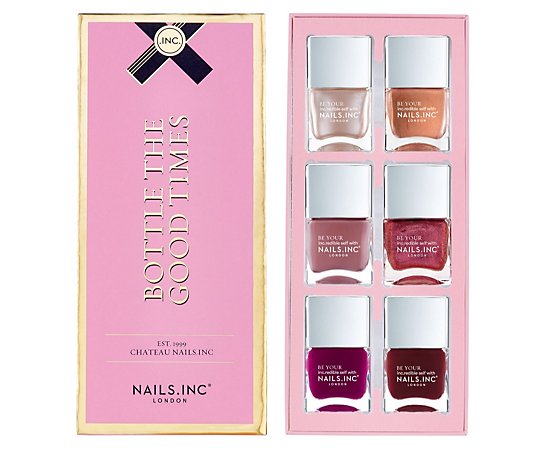 Nails Inc 6 Piece Bottle the Good Times Collection