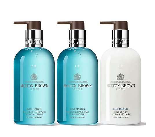 Molton Brown 3 Piece Blue Maquis Hand Wash & Lotion Collection