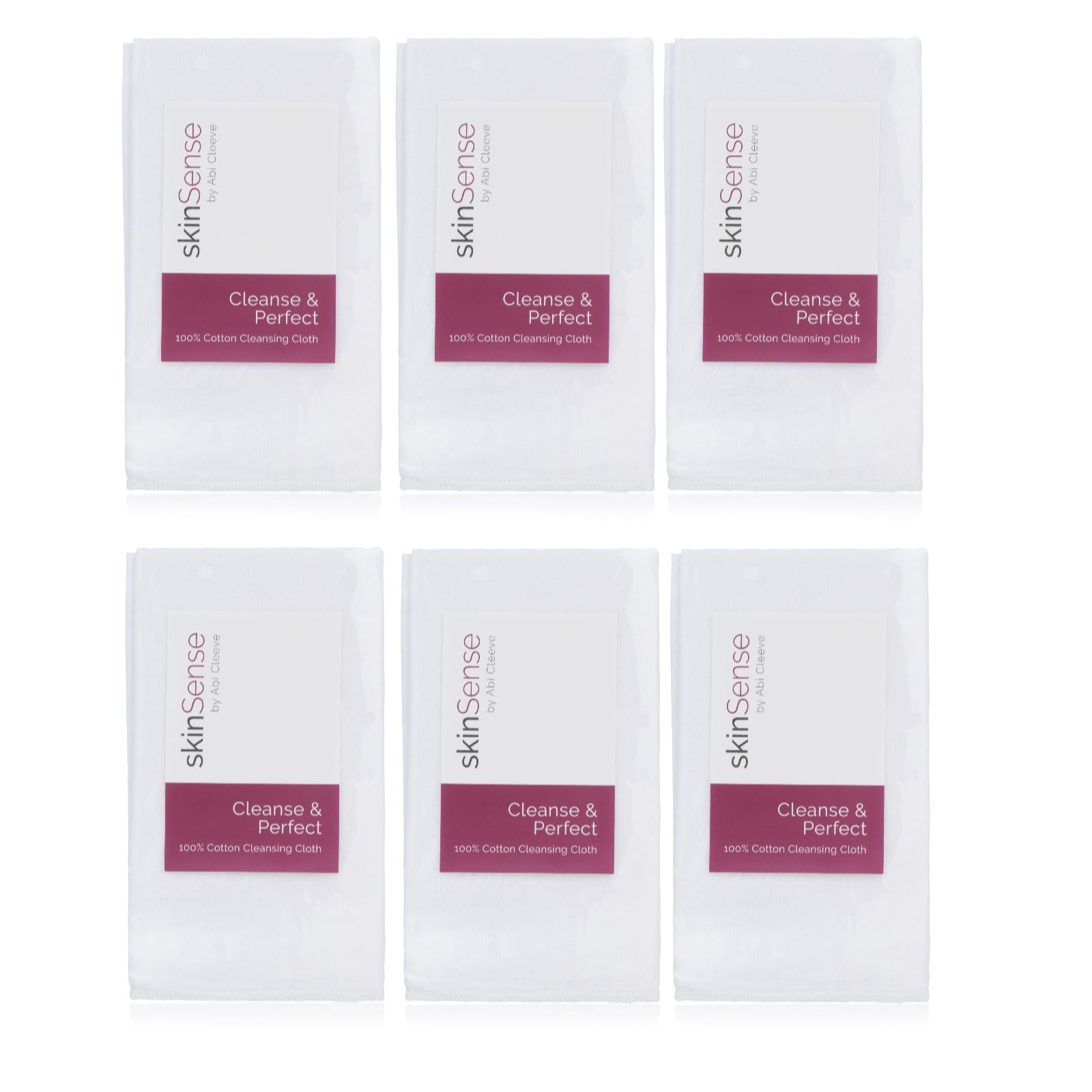 Skinsense Pack of 6 Cotton Cloths QVC UK