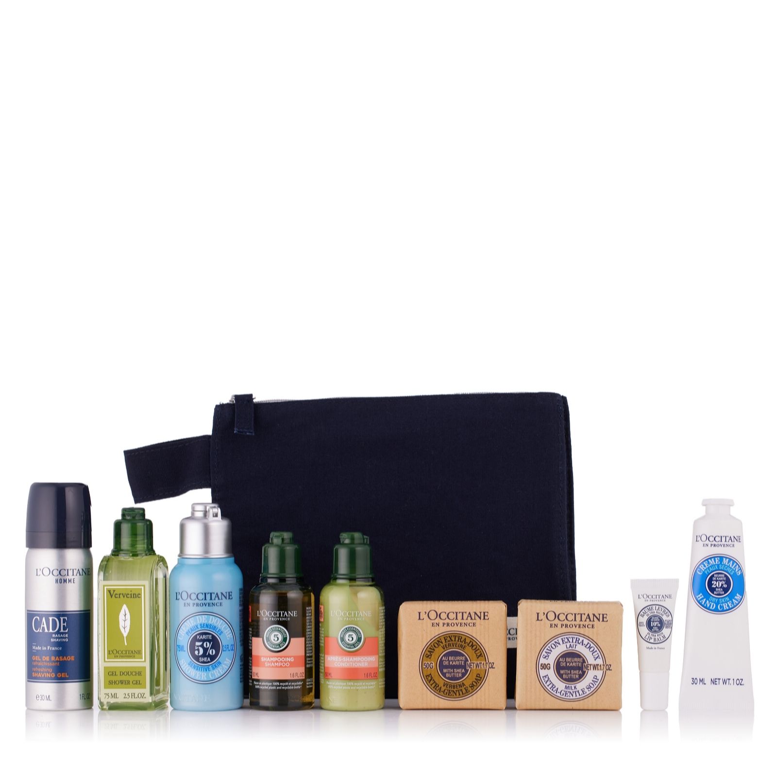L'Occitane 9 Piece Men's Travel Collection with Bag