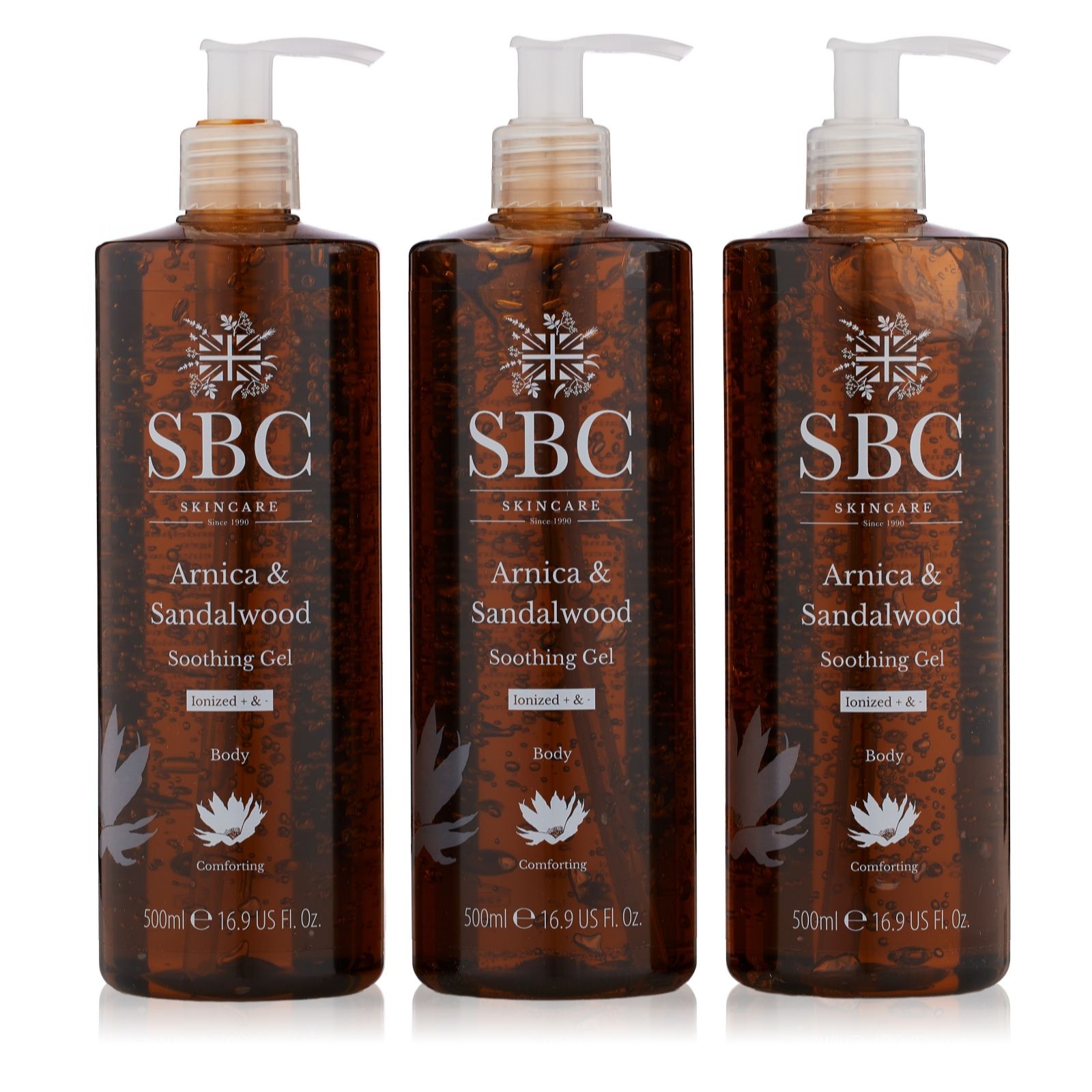 SBC Arnica & Sandalwood Soothing Gel 500ml Trio