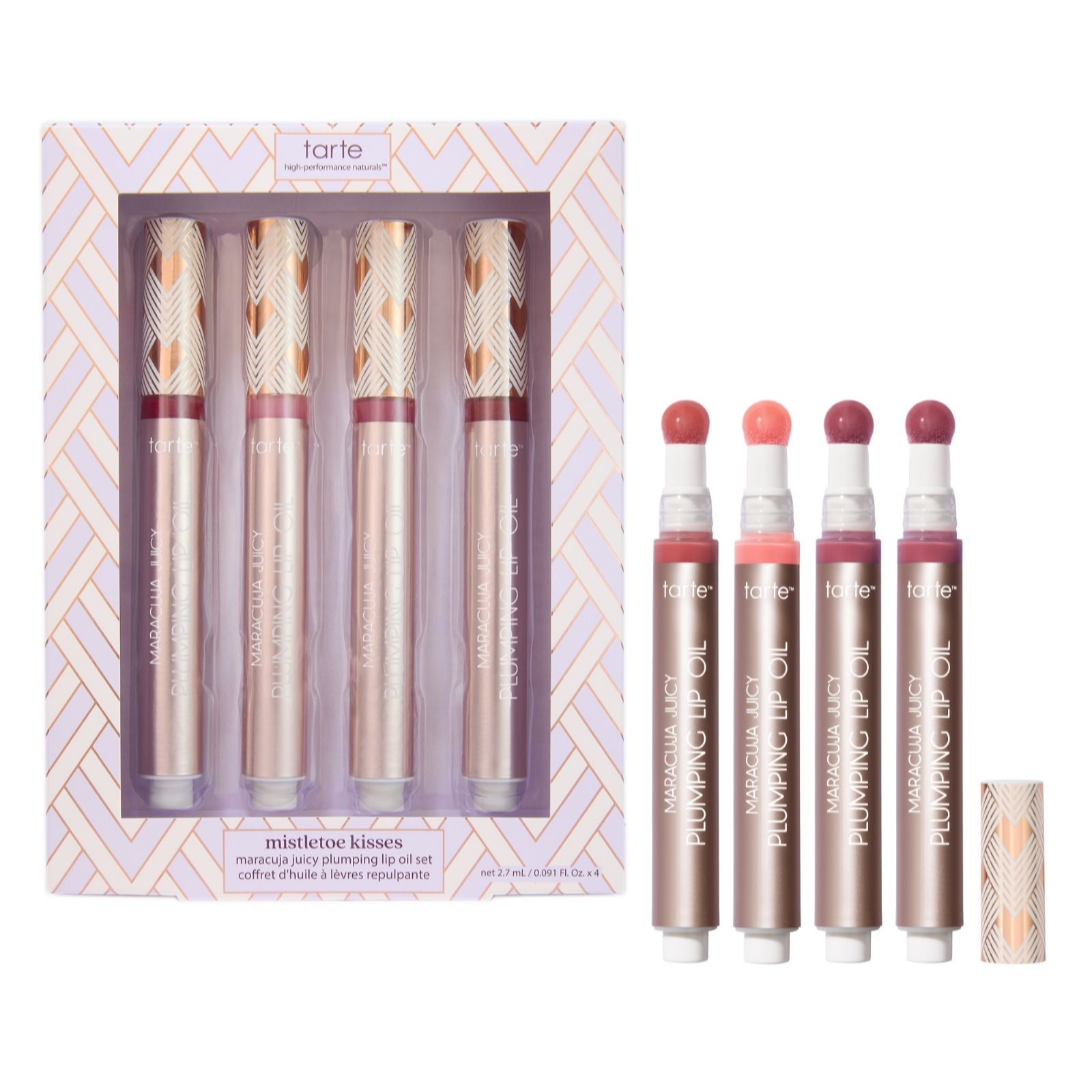 tarte Mistletoe Kisses 4 Piece Maracuja Juicy Plumping Lip Oil Set