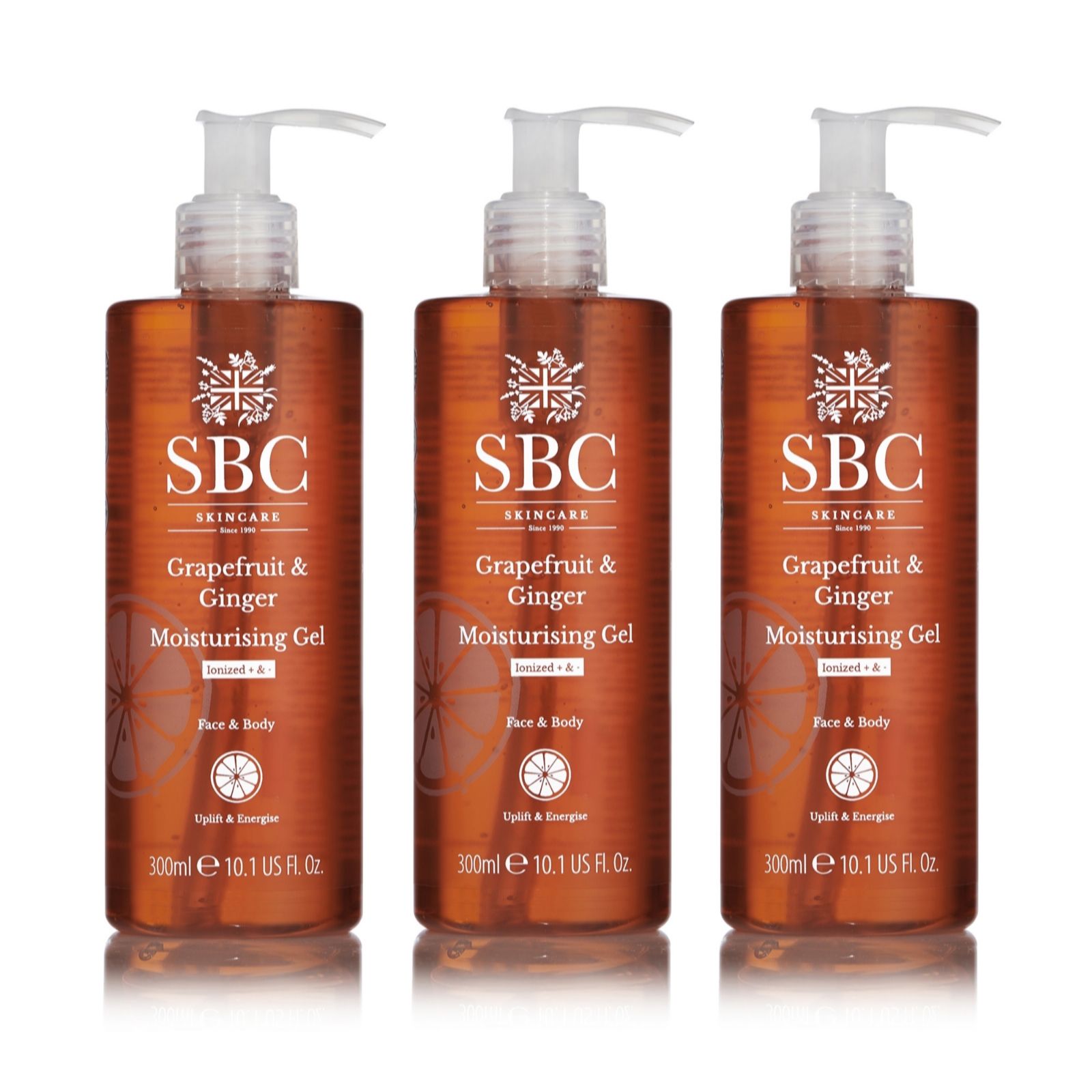 SBC Grapefruit & Ginger Moisturising Gel Trio