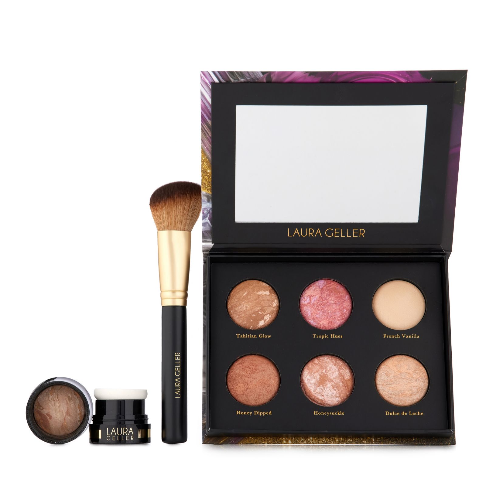 Laura Geller Cheek to Chic Palette with Blush Brush