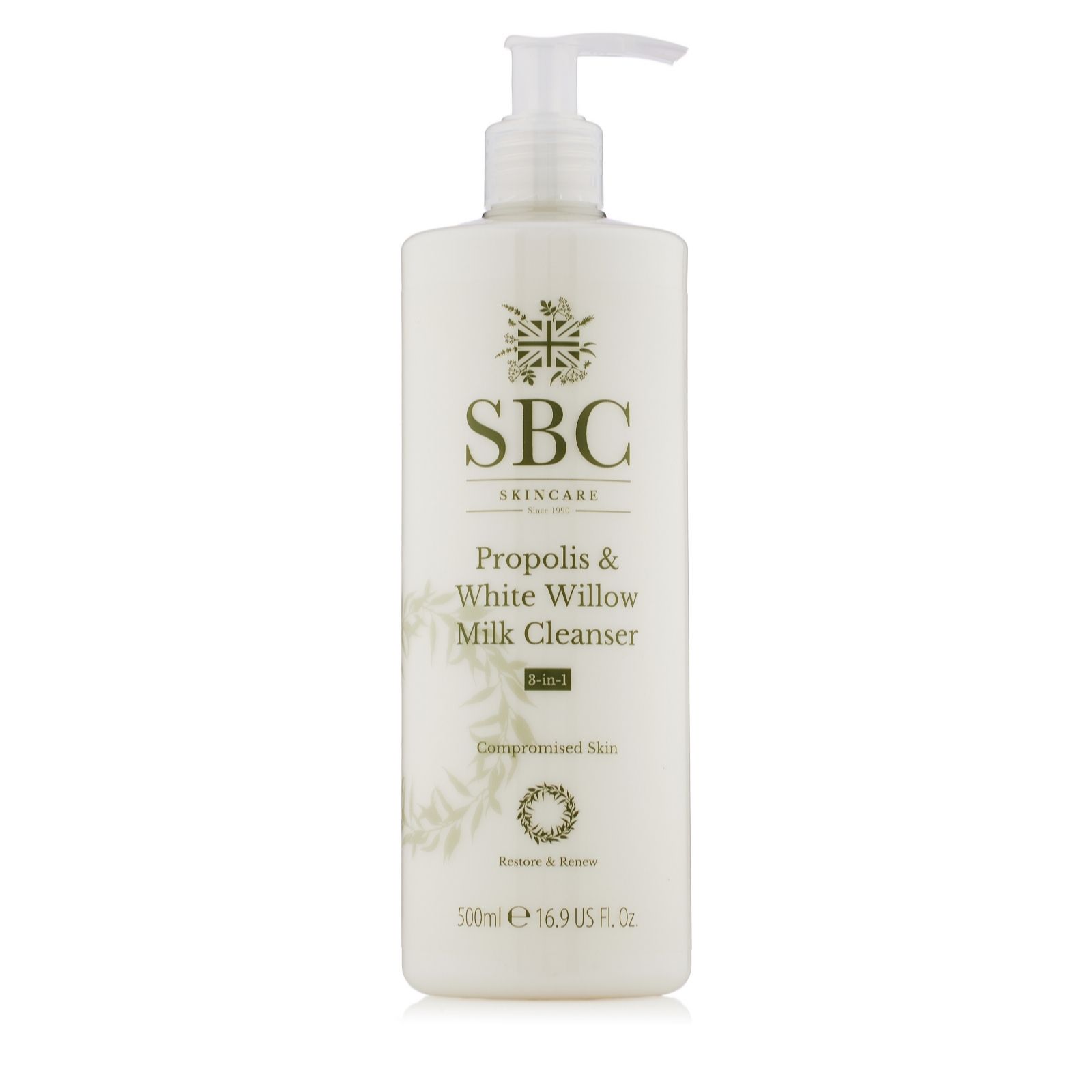 SBC Propolis & White Willow Gentle Milk Cleanser 500ml with Shammy