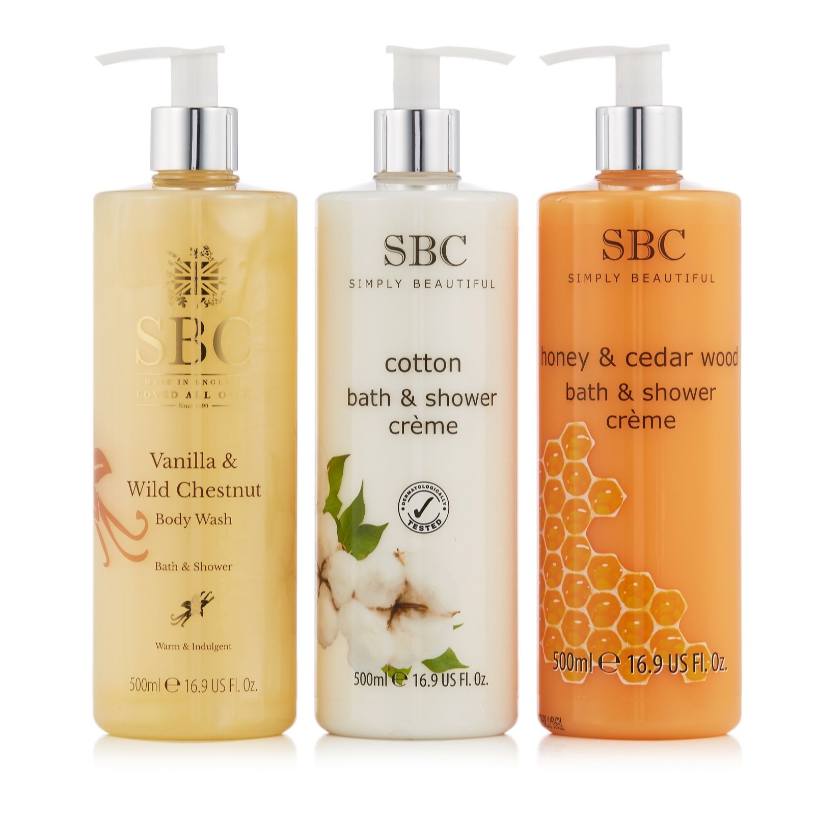 SBC 3 Piece Indulgent Shower Collection QVC UK