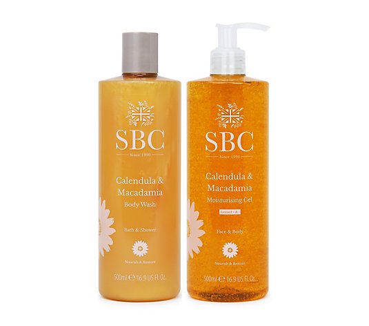 SBC Calendula & Macadamia Moisture Gel and Body Wash 500ml Duo