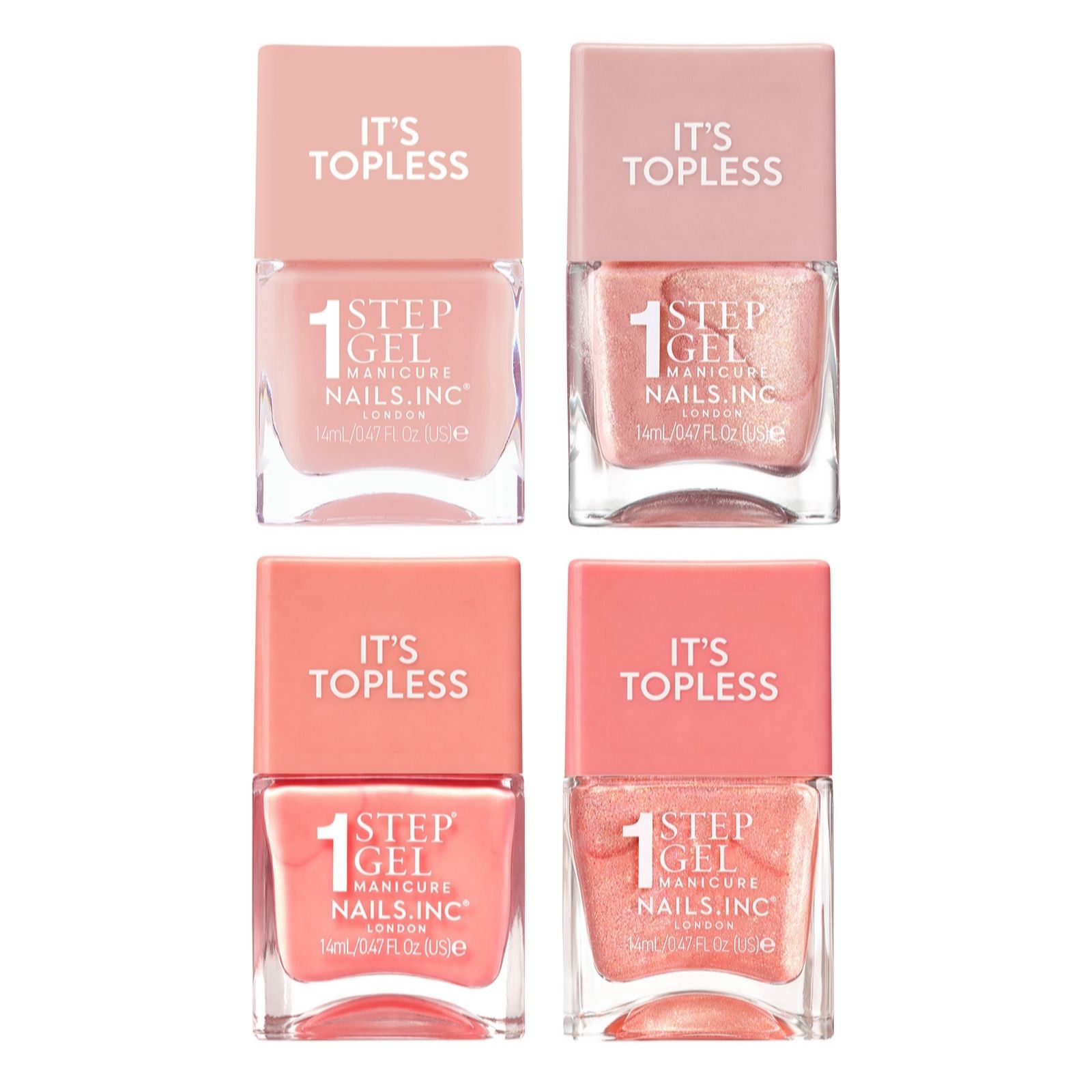 Nails Inc It's Topless Peach Glaze Quad