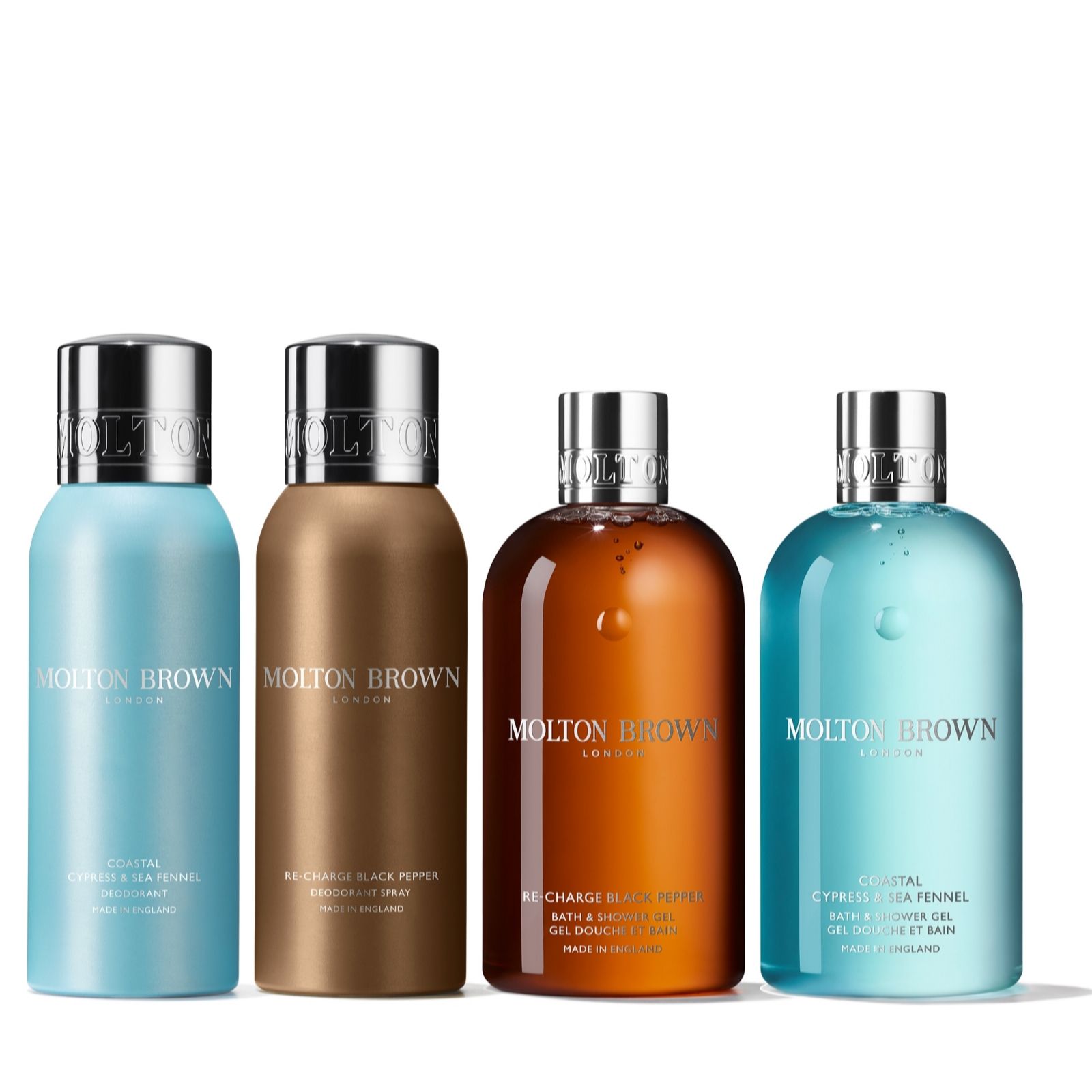 Molton Brown Mens 4 Piece Deodorant & Body Wash Collection