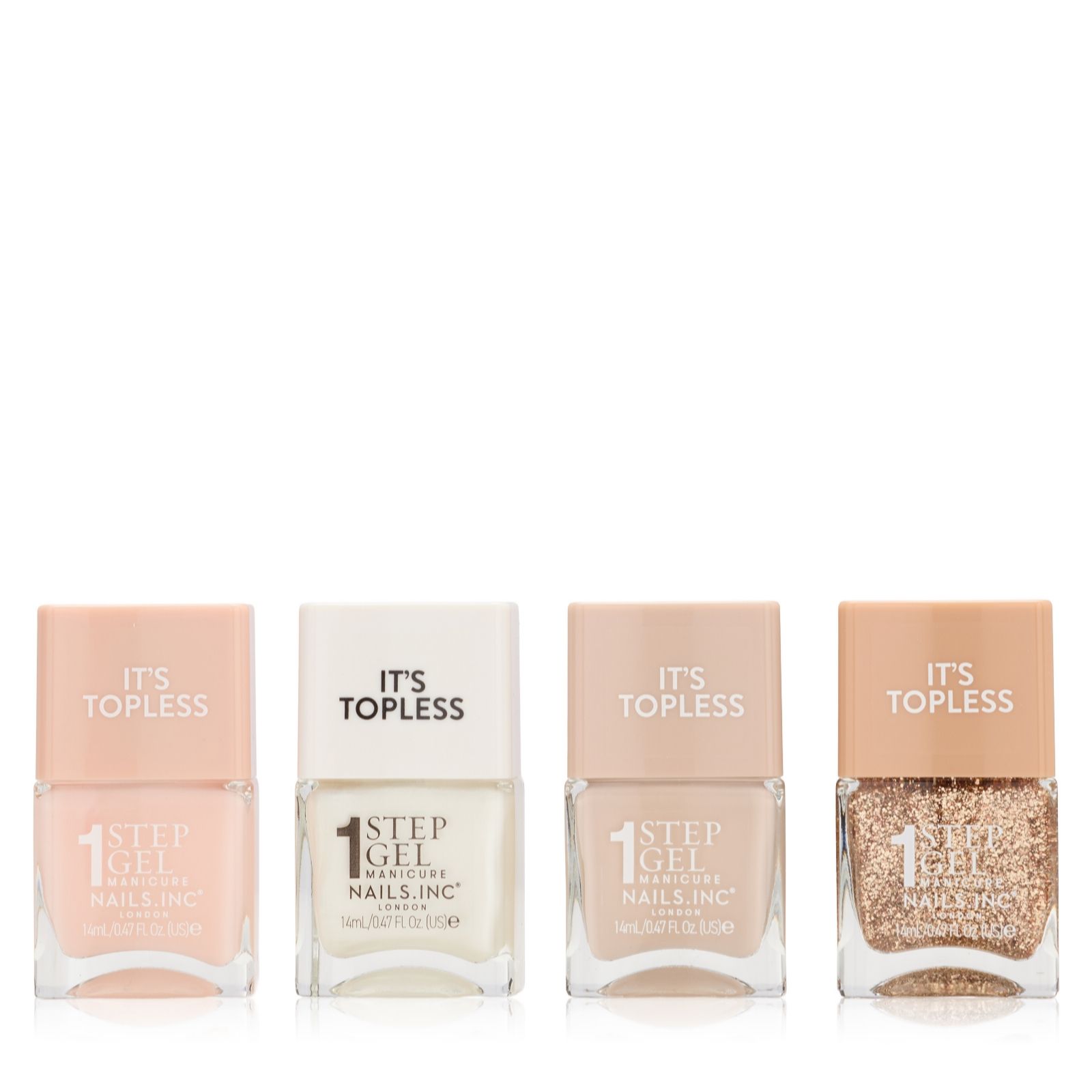 Nails Inc It's Topless Satin Gold Quad