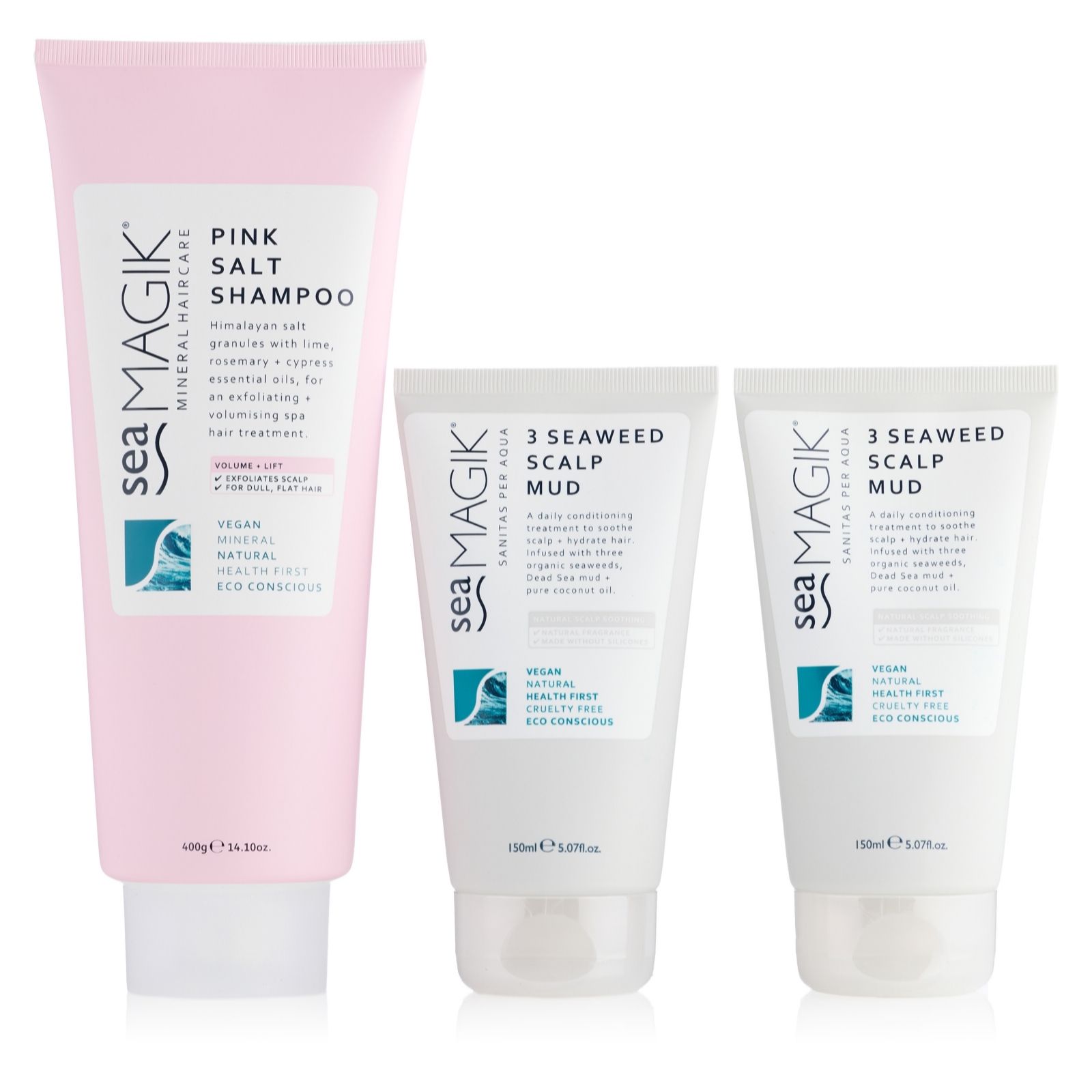 Sea Magik Pink Salt Hair & Scalp Detox + Mineral Mud Treatment Kit