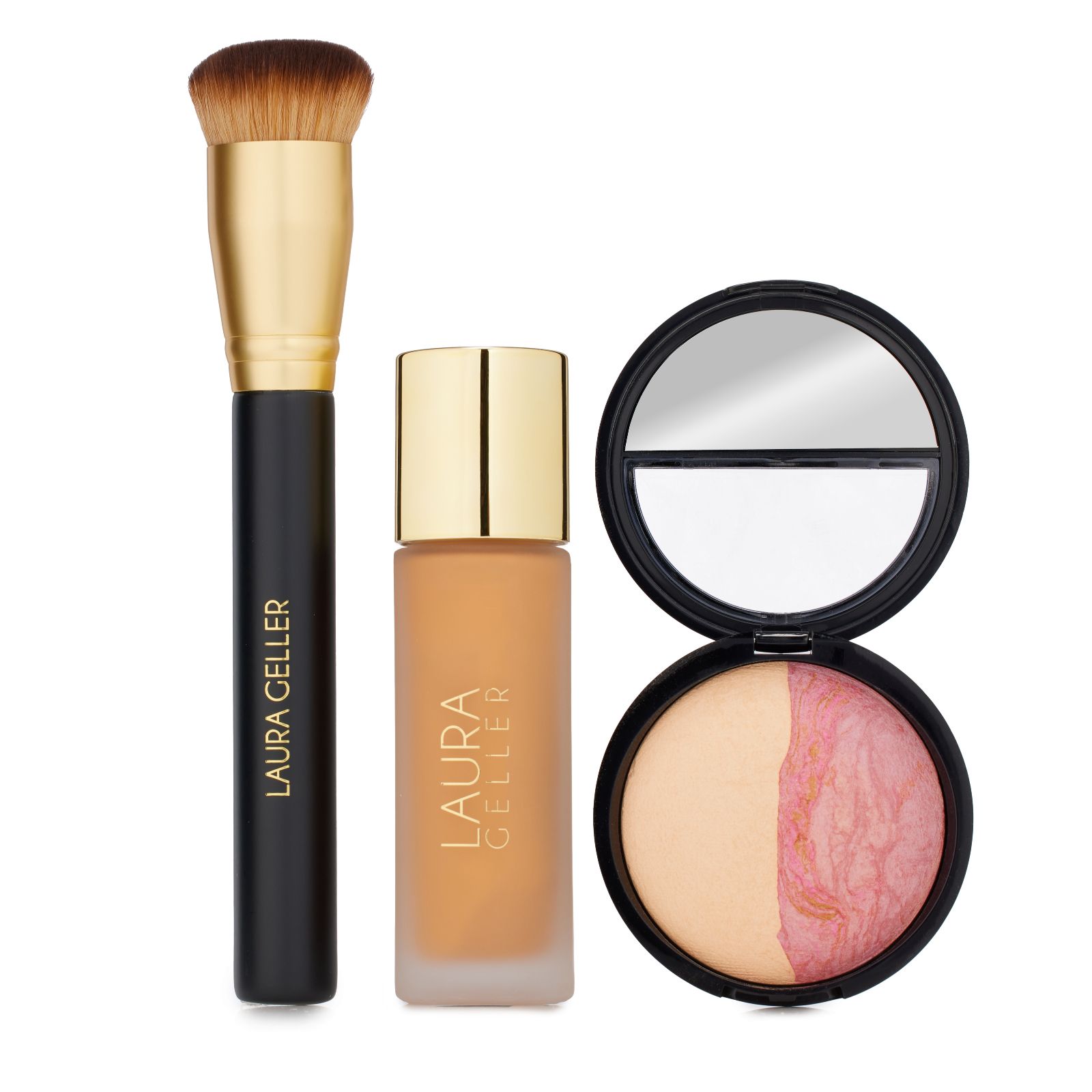 Laura Geller 3 Piece Blush & Double Take Foundation Set