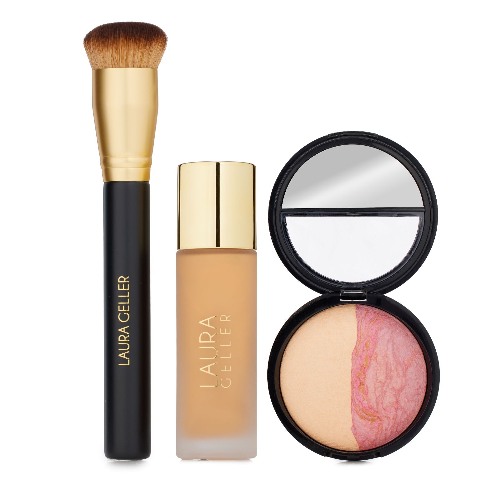 Laura Geller 3 Piece Blush & Double Take Foundation Set