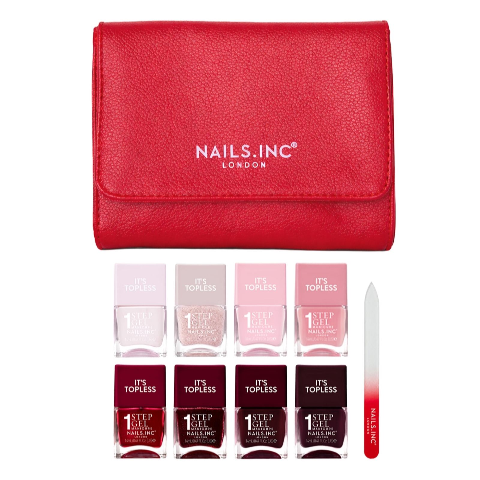 Nails Inc It's Topless Ultimate 9 Piece Wardrobe with Bag