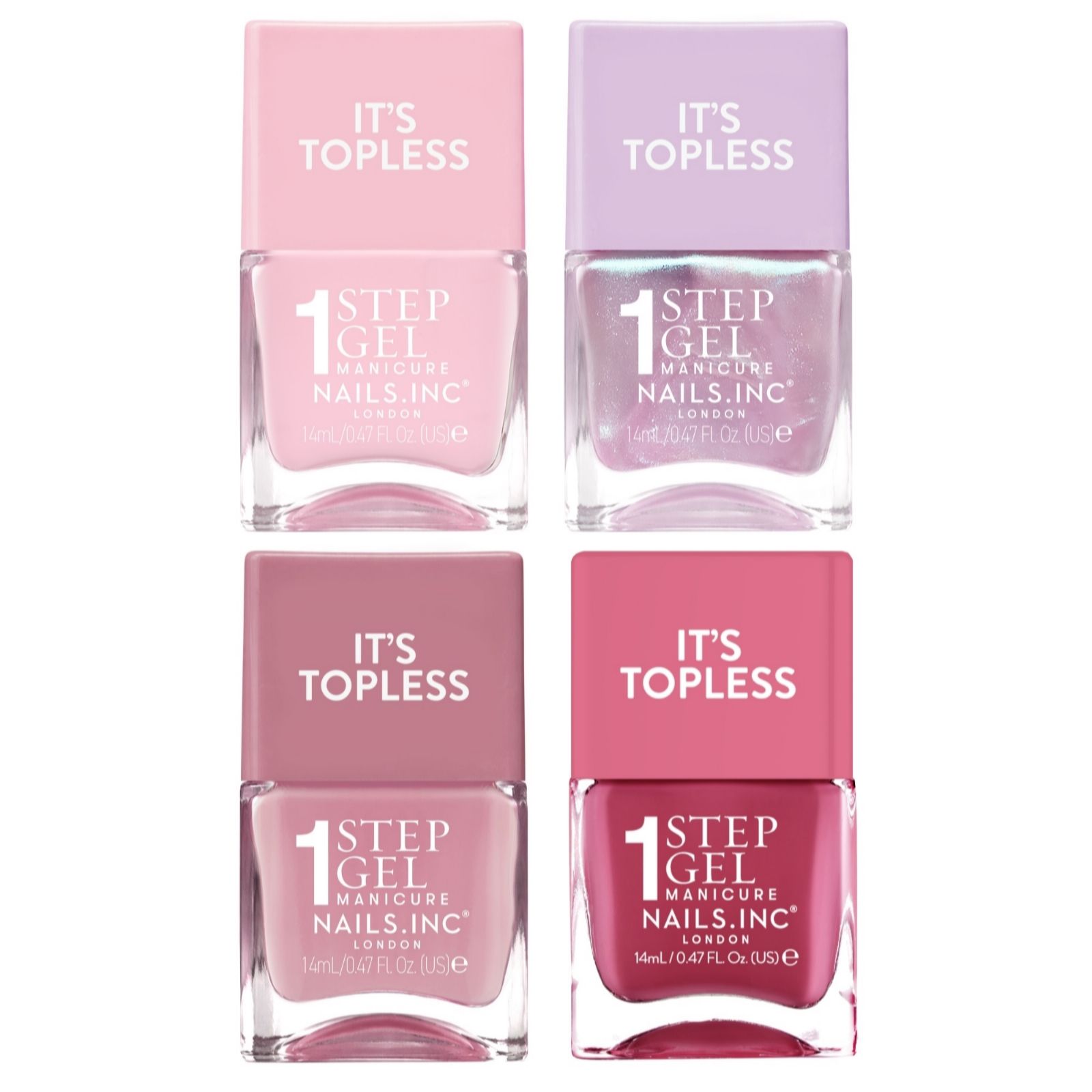 Nails Inc It's Topless Raspberry Pink Quad