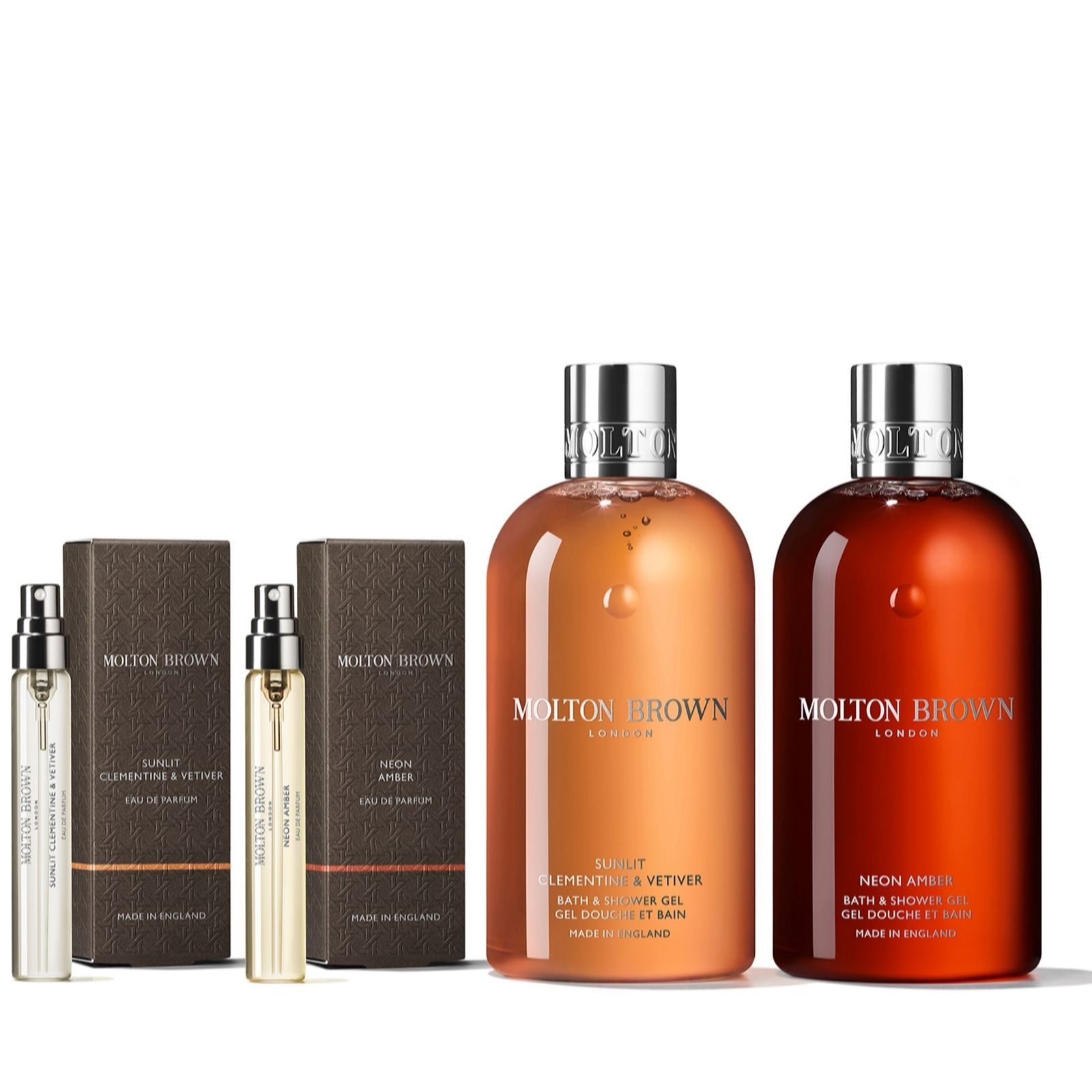 Molton Brown Sunlit Clementine and Neon Amber Fragrance Collection