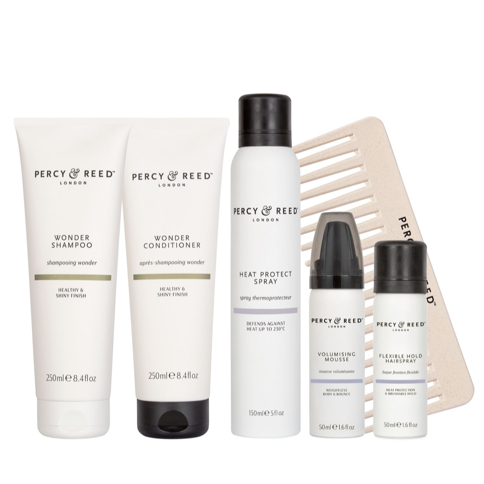 Percy & Reed Wonder-Ful Essentials 5 Piece Collection with Comb