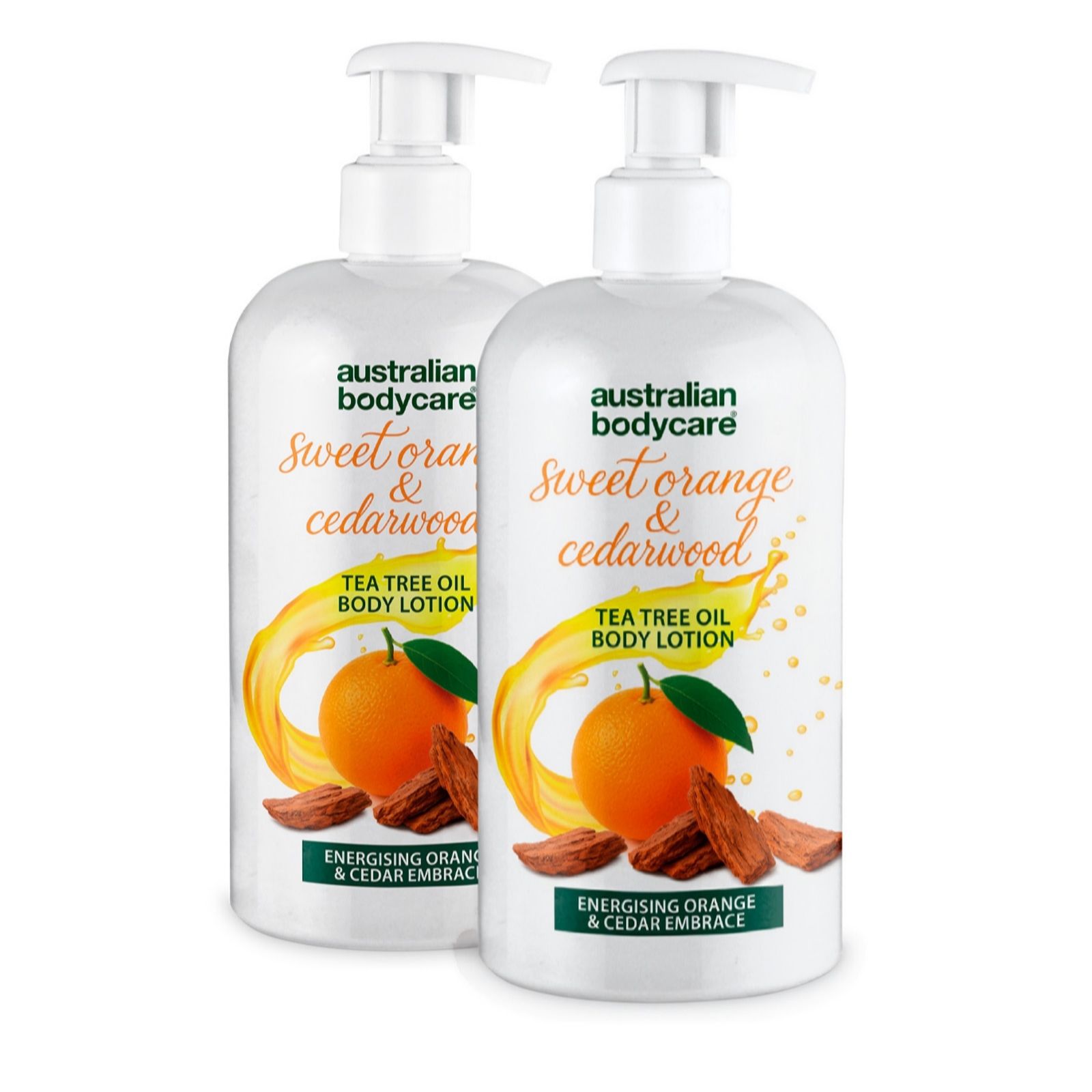 Australian Bodycare Orange & Cedarwood Lotion 500ml Duo