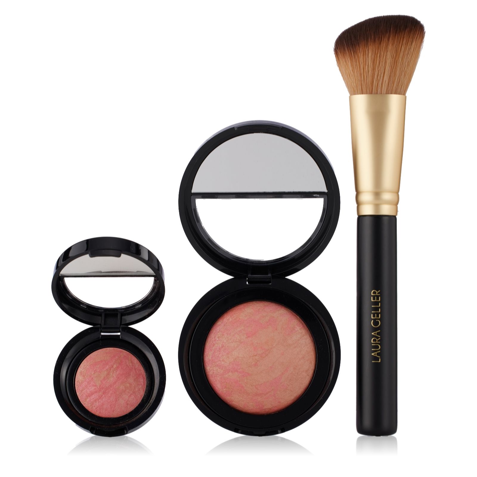 Laura Geller Baked Blush-N-Brighten Home & Away with Cheek Brush