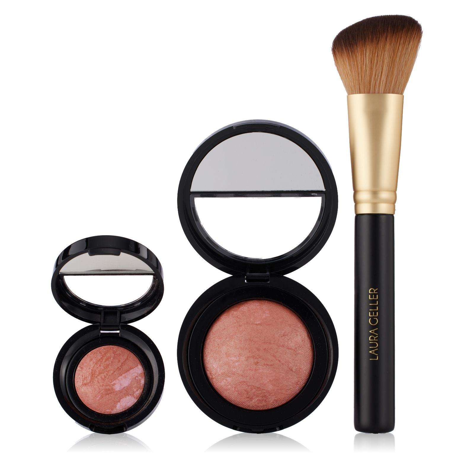 Laura Geller Baked Blush-N-Brighten Home & Away with Cheek Brush