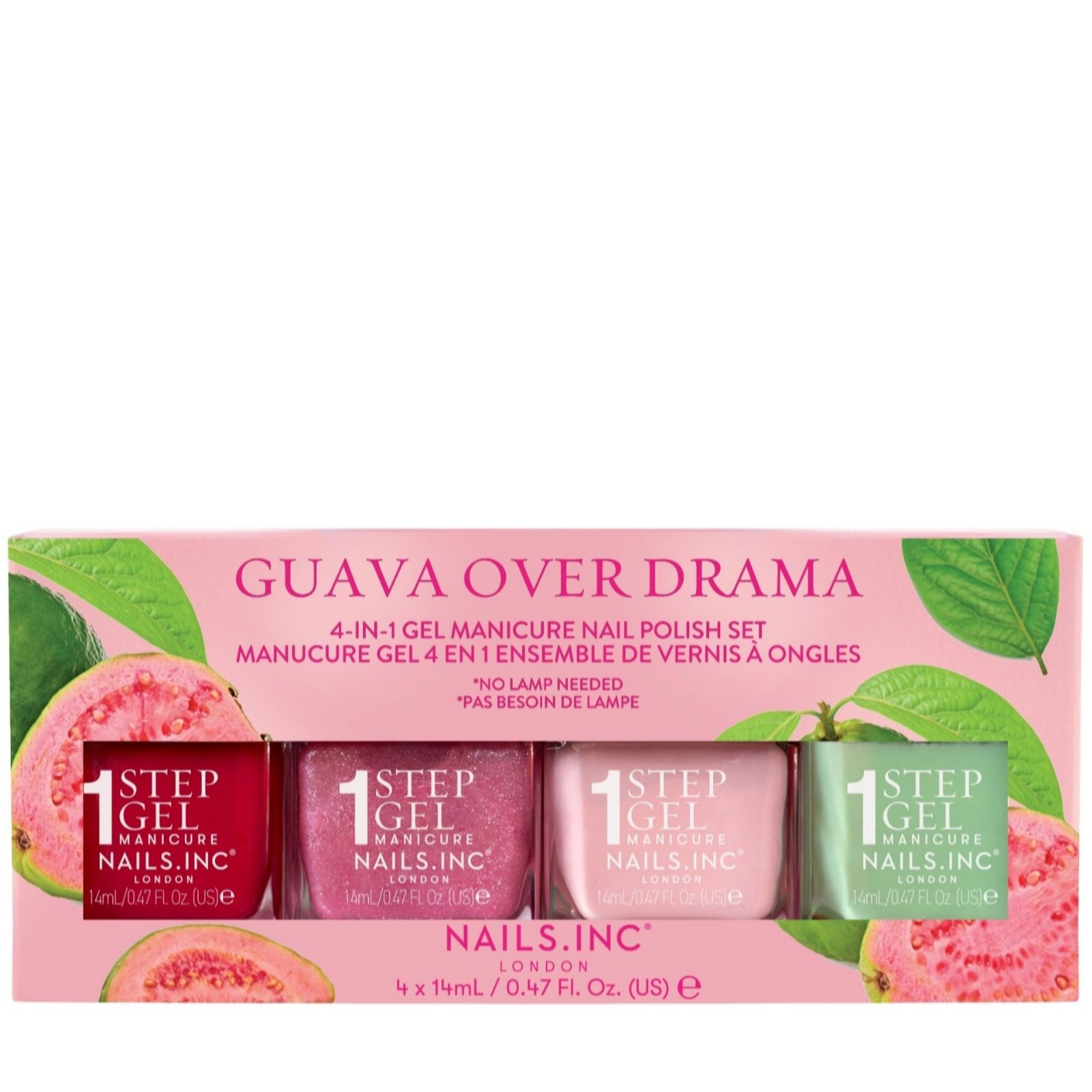 Nails Inc It's Topless Guava Over Drama Quad