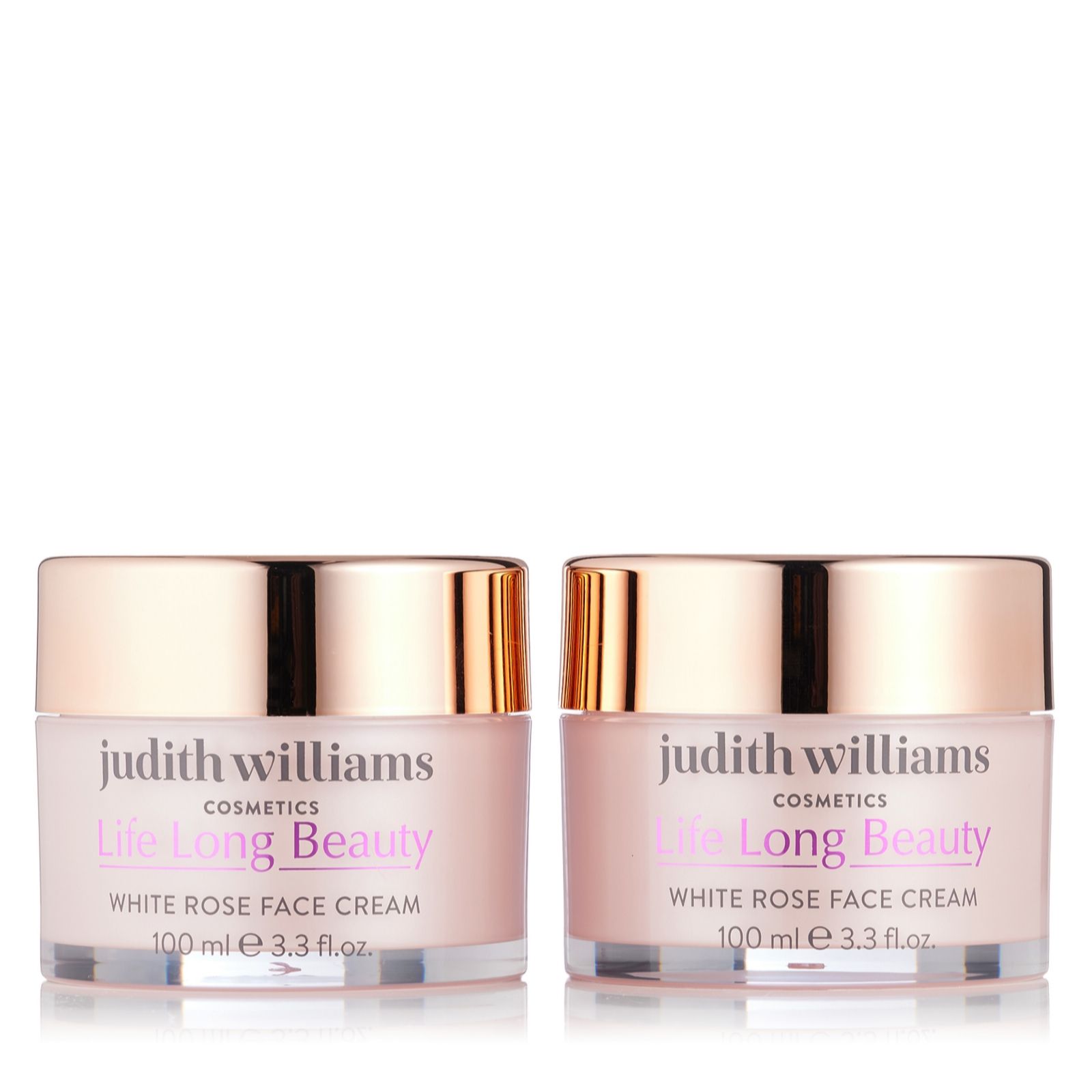 Judith Williams Life Long Beauty White Rose Face Cream 100ml Duo