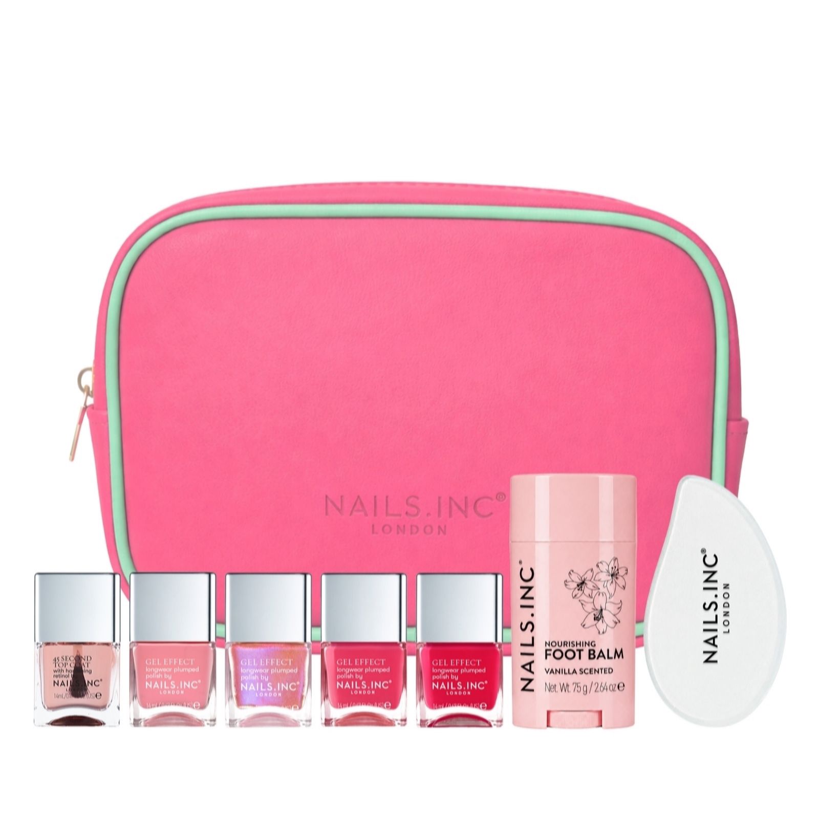 Nails Inc Guava Goddess 7 Piece Gel Effect Pedi Collection