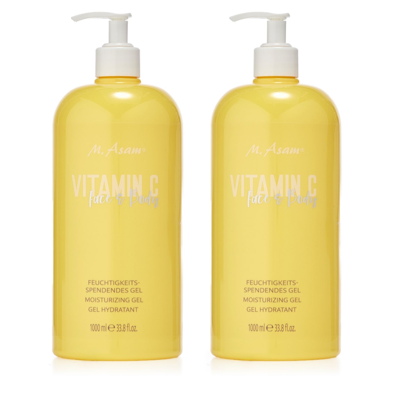 M. Asam Vitamin C Moisturising Face & Body Gel 1Litre Duo