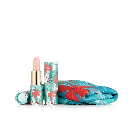 Gale Hayman Limited Edition Leopard Hibiscus Lip Lift Duo & Matching Scarf