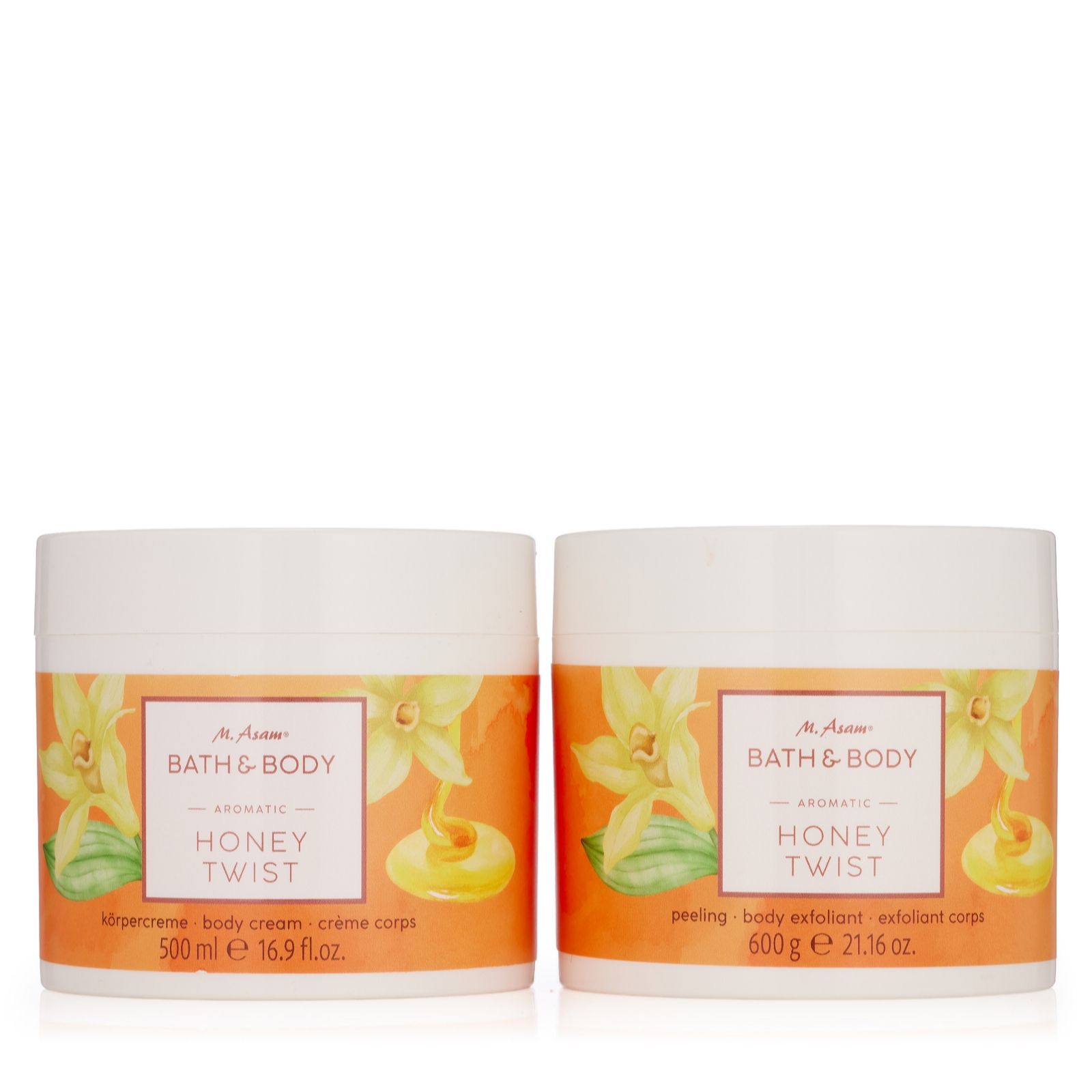 M. Asam Honey Twist Body Exfoliant 600g & Body Cream 500ml