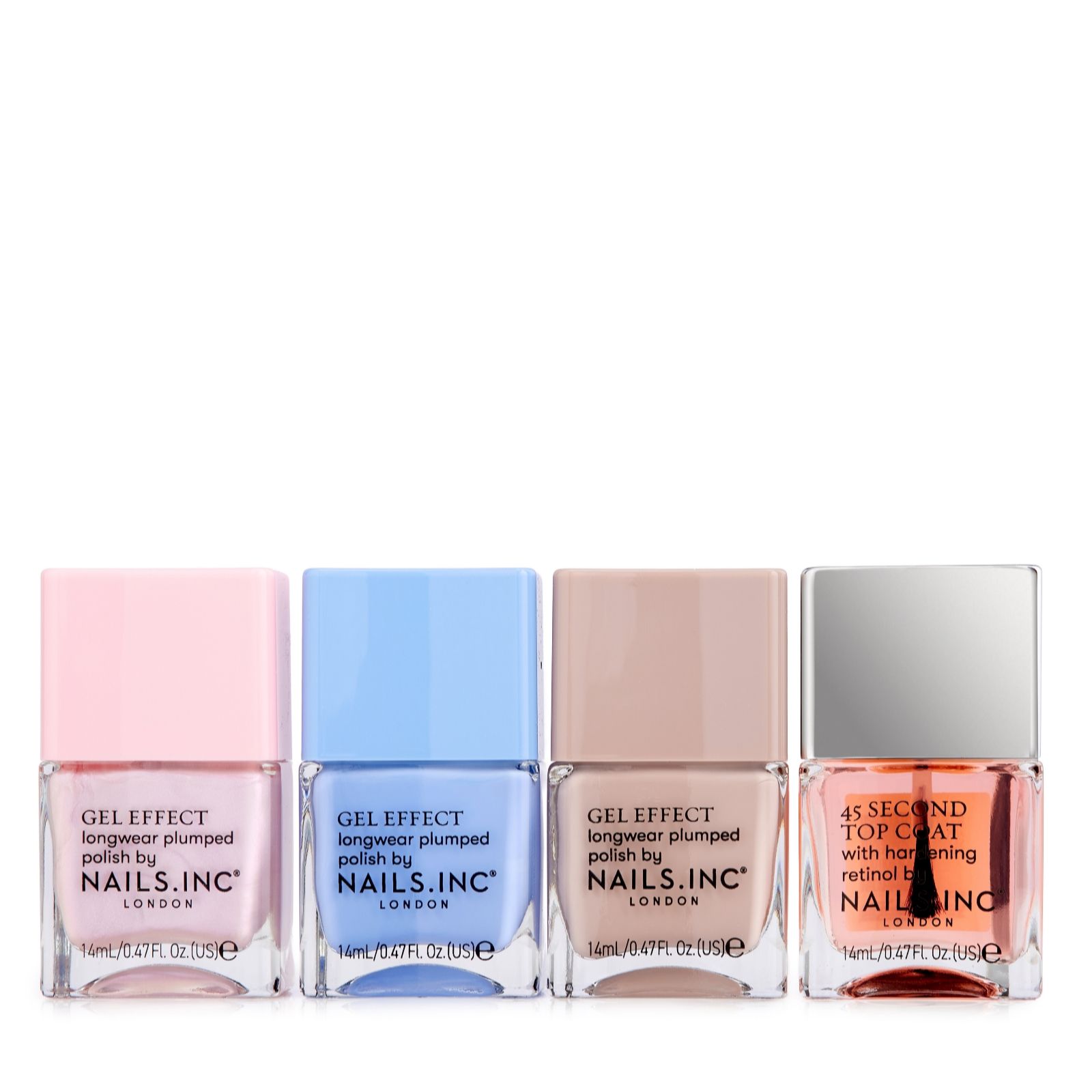 Nails Inc Pretty Pastel Gel Effect 4 Piece Collection