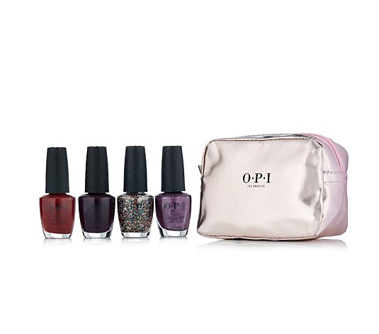 OPI 4 Piece Ready to Party Collection With Cosmetic Bag