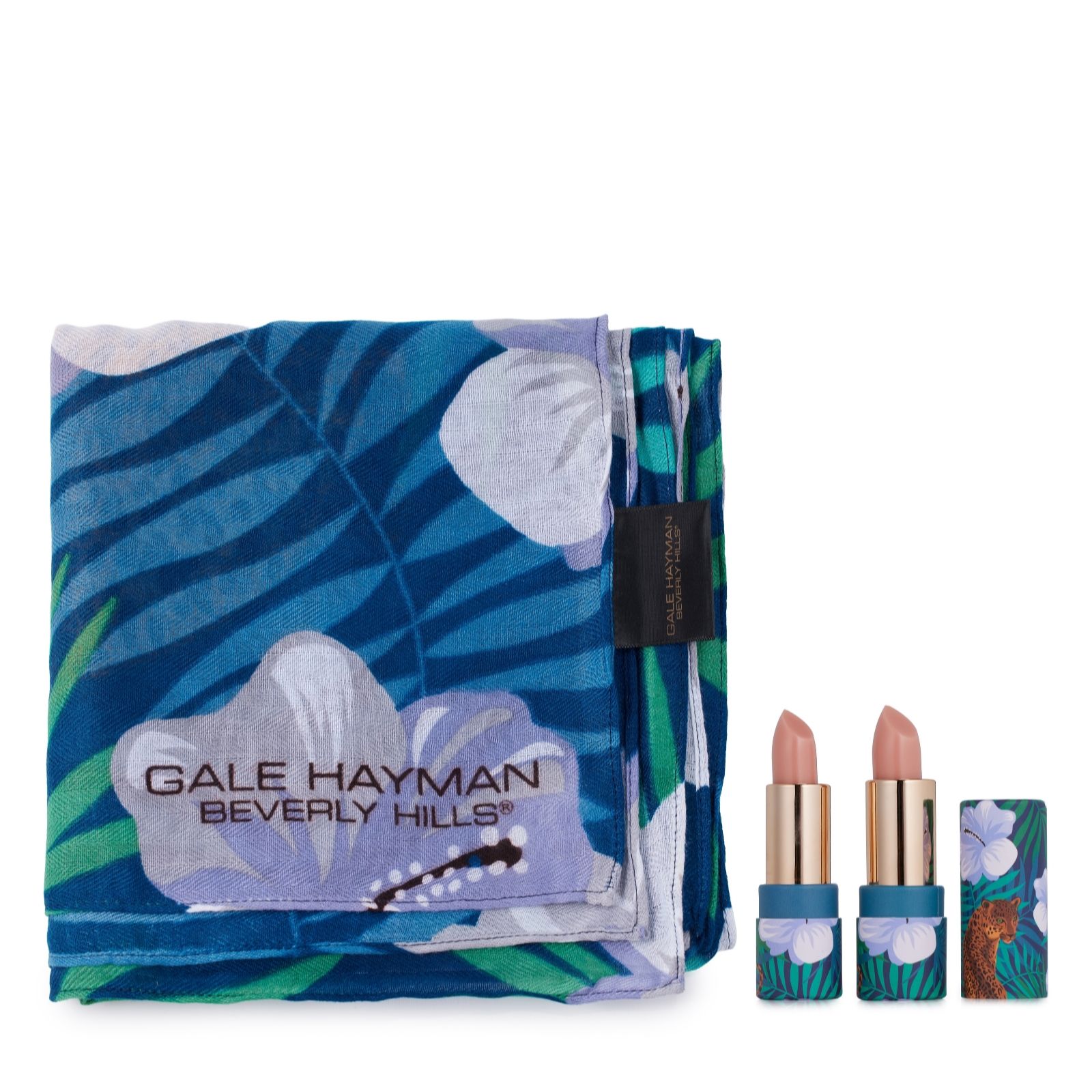 Gale Hayman Limited Edition 3.4g Lip Lift Duo with Hibiscus Print Scarf