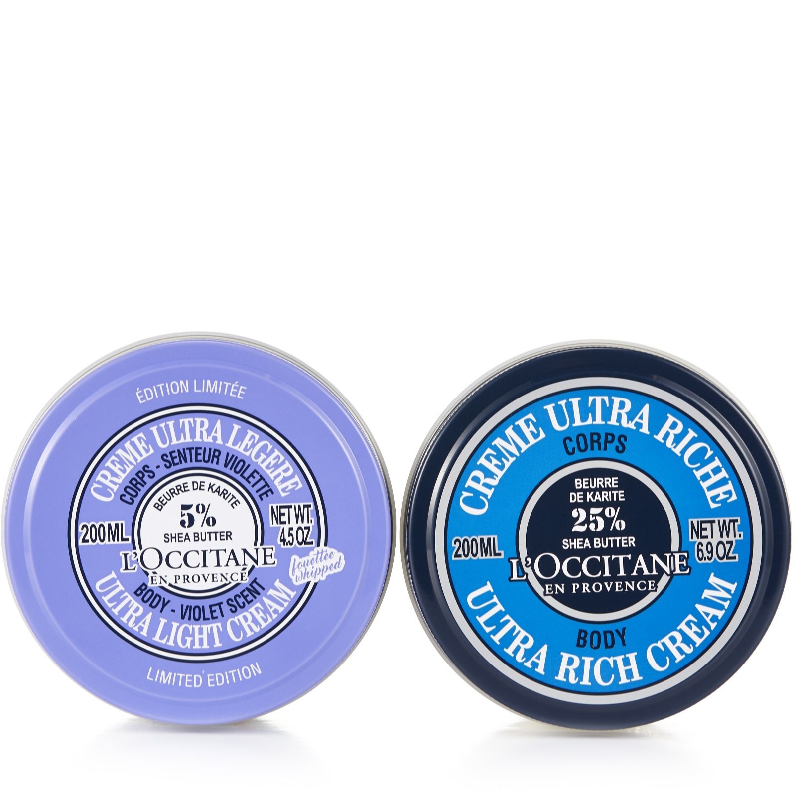 L'Occitane Shea Ultra Rich & Shea Violet Body Cream Duo QVC UK