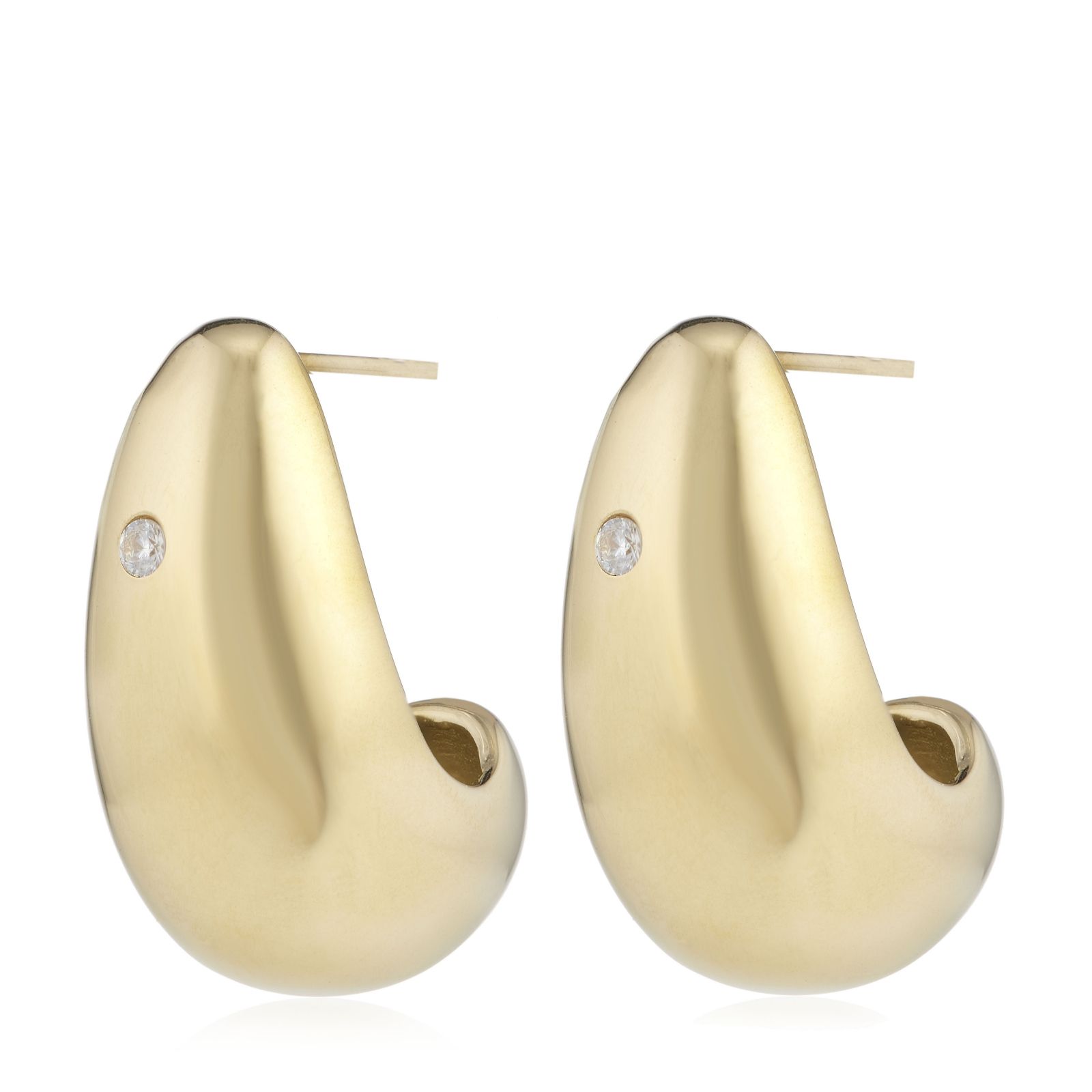 Steel by Diamonique Tear Drop Earrings Stainless Steel