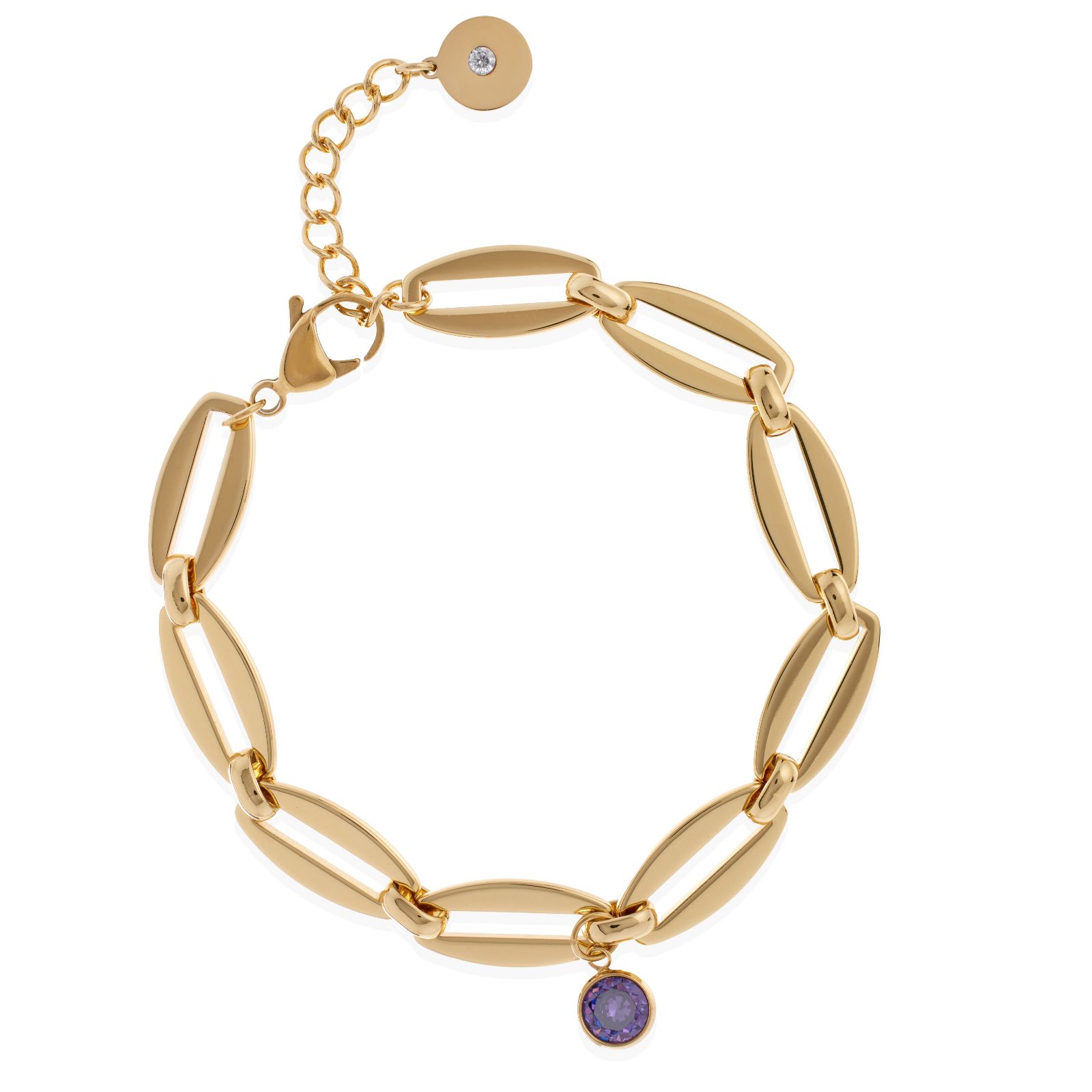 Steel by Diamonique Birthstone Bracelet Stainless Steel