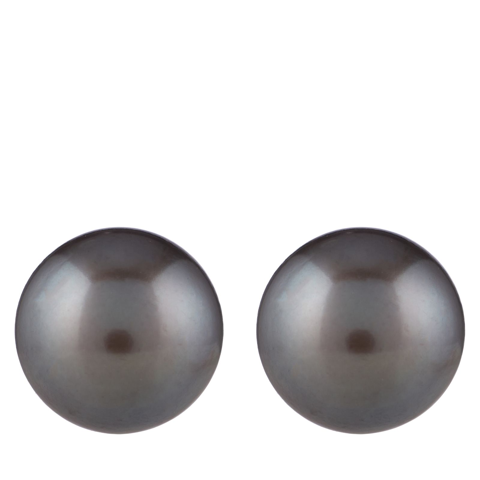 Lara Pearl 10mm Button Stud Earrings Stainless Steel